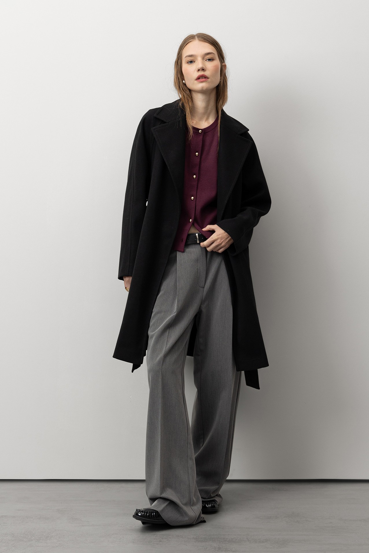 Long Coat with Belt