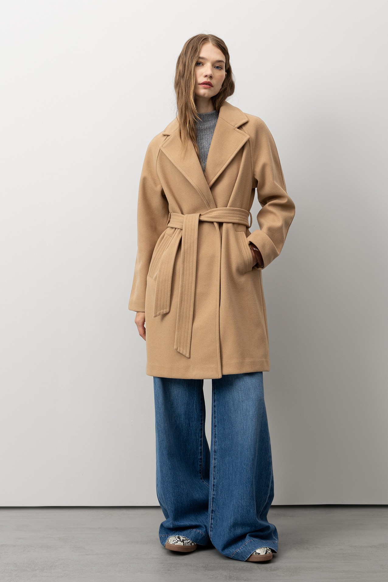 Long Coat with Belt