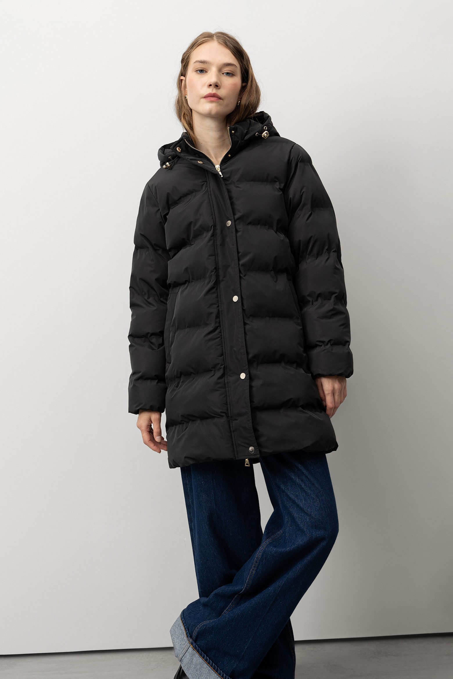 Black Long Puffer Coat