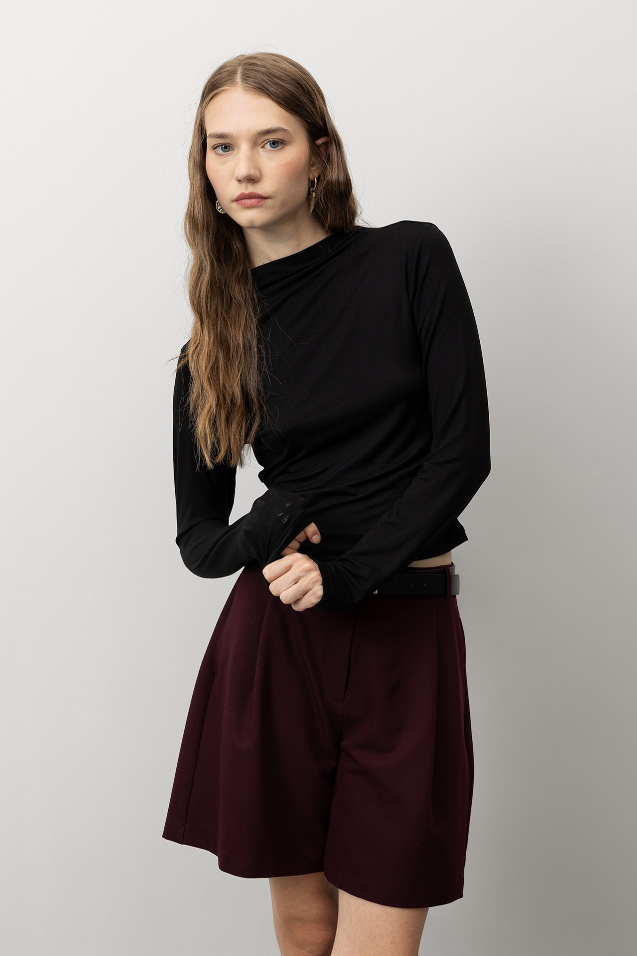 Slim Fit Draped T-Shirt