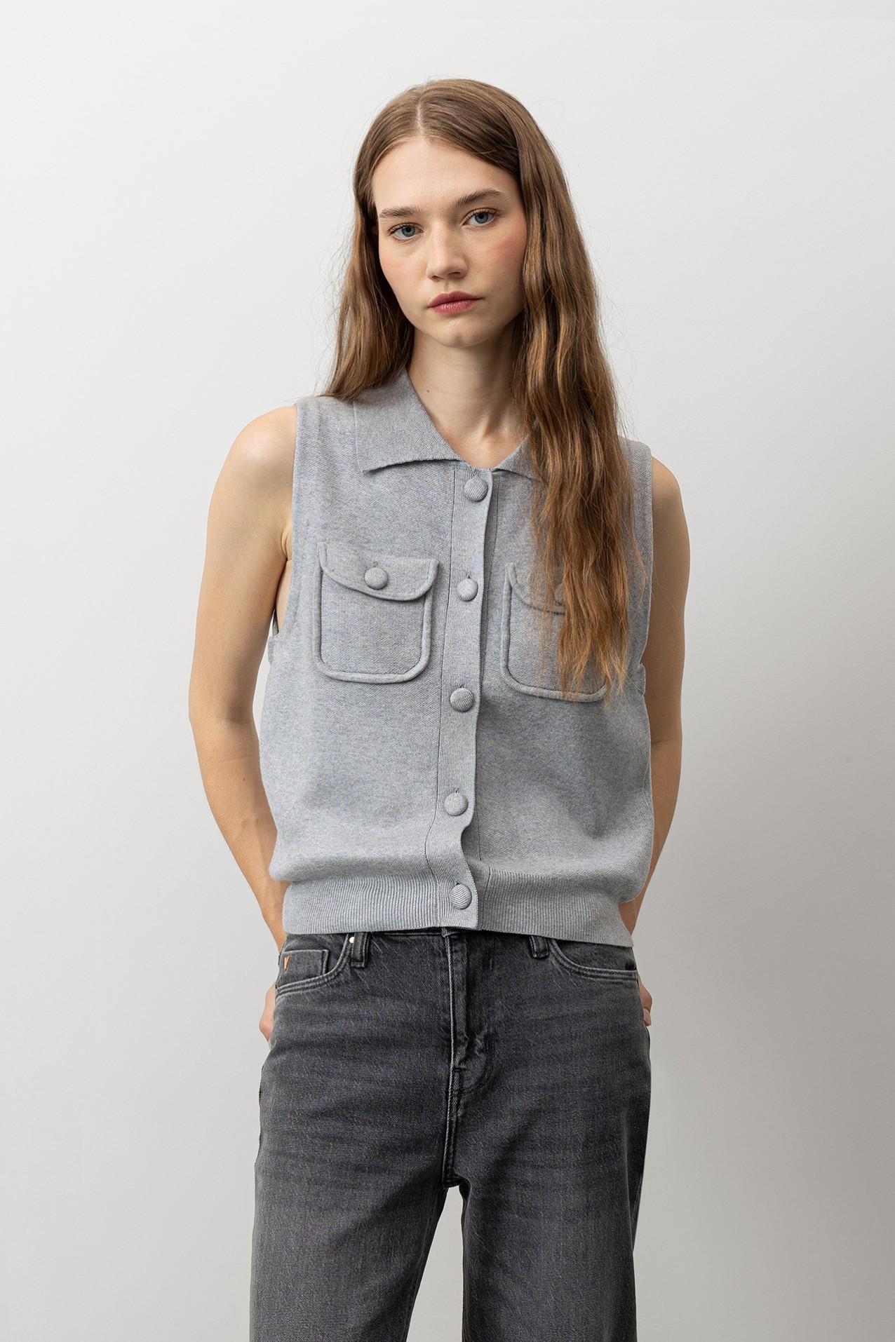 Knit Vest with Pockets