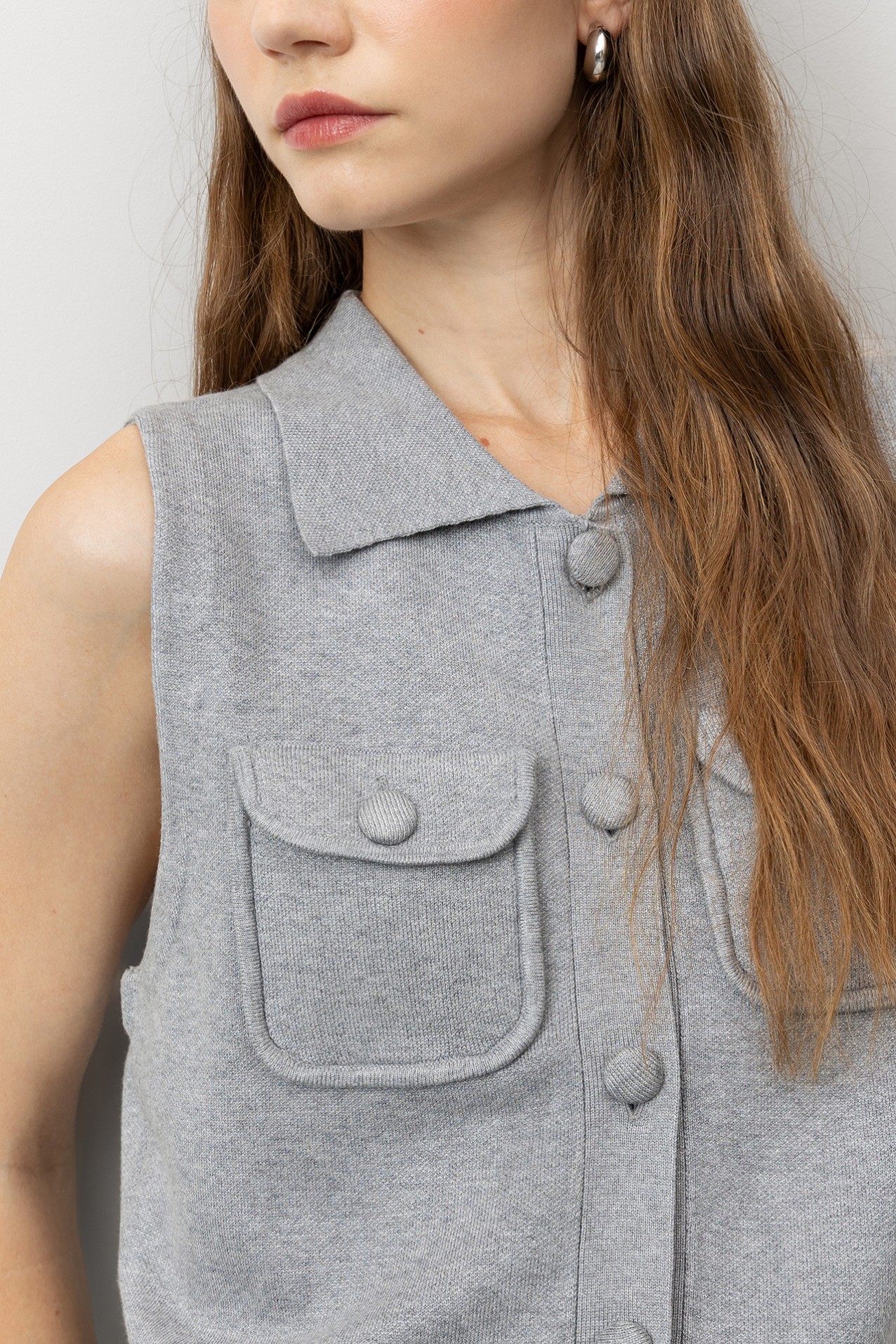 Knit Vest with Pockets