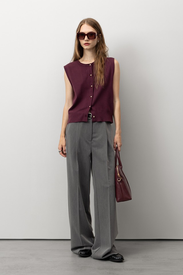 Wide Leg Pants With Belt