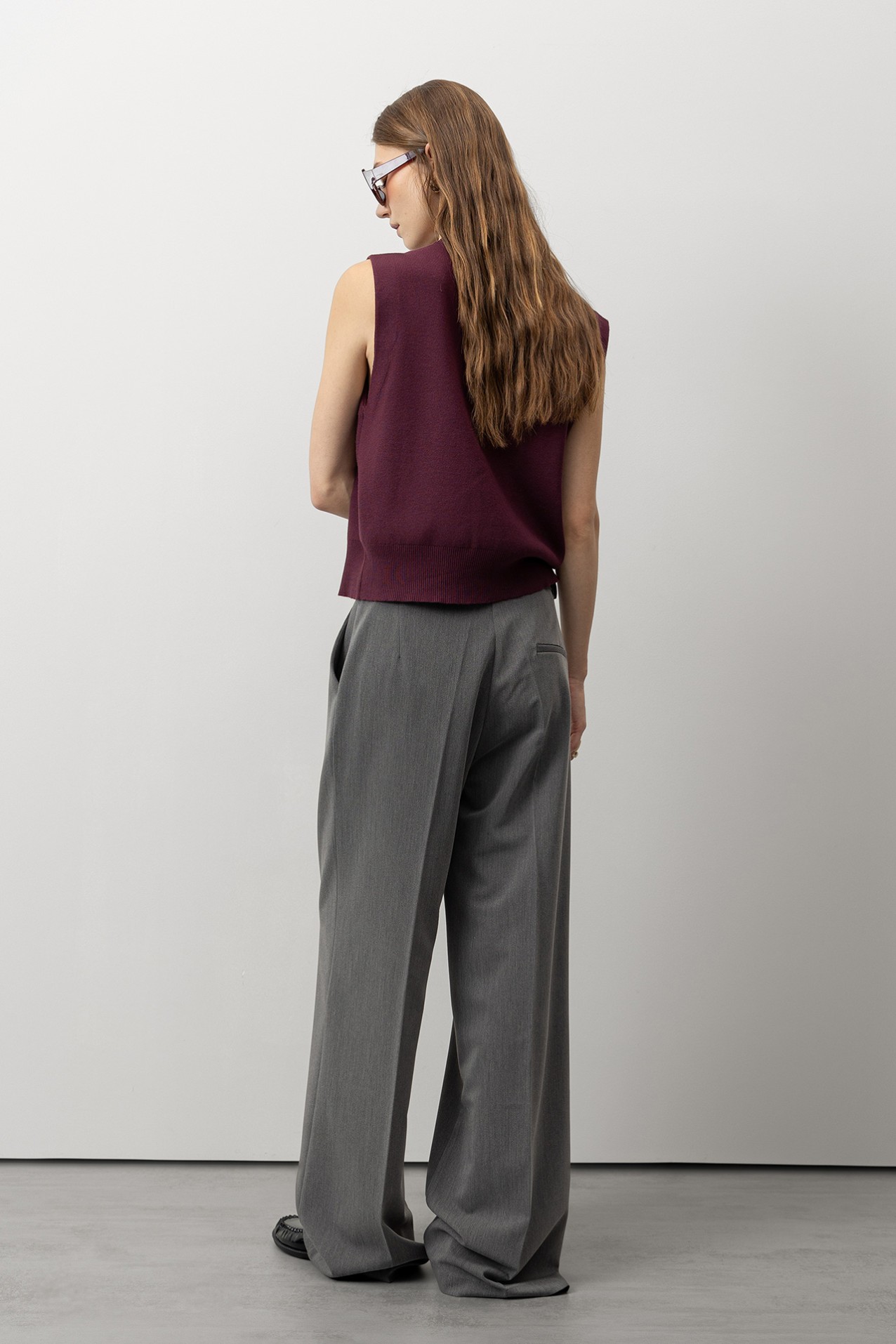 Wide Leg Pants With Belt