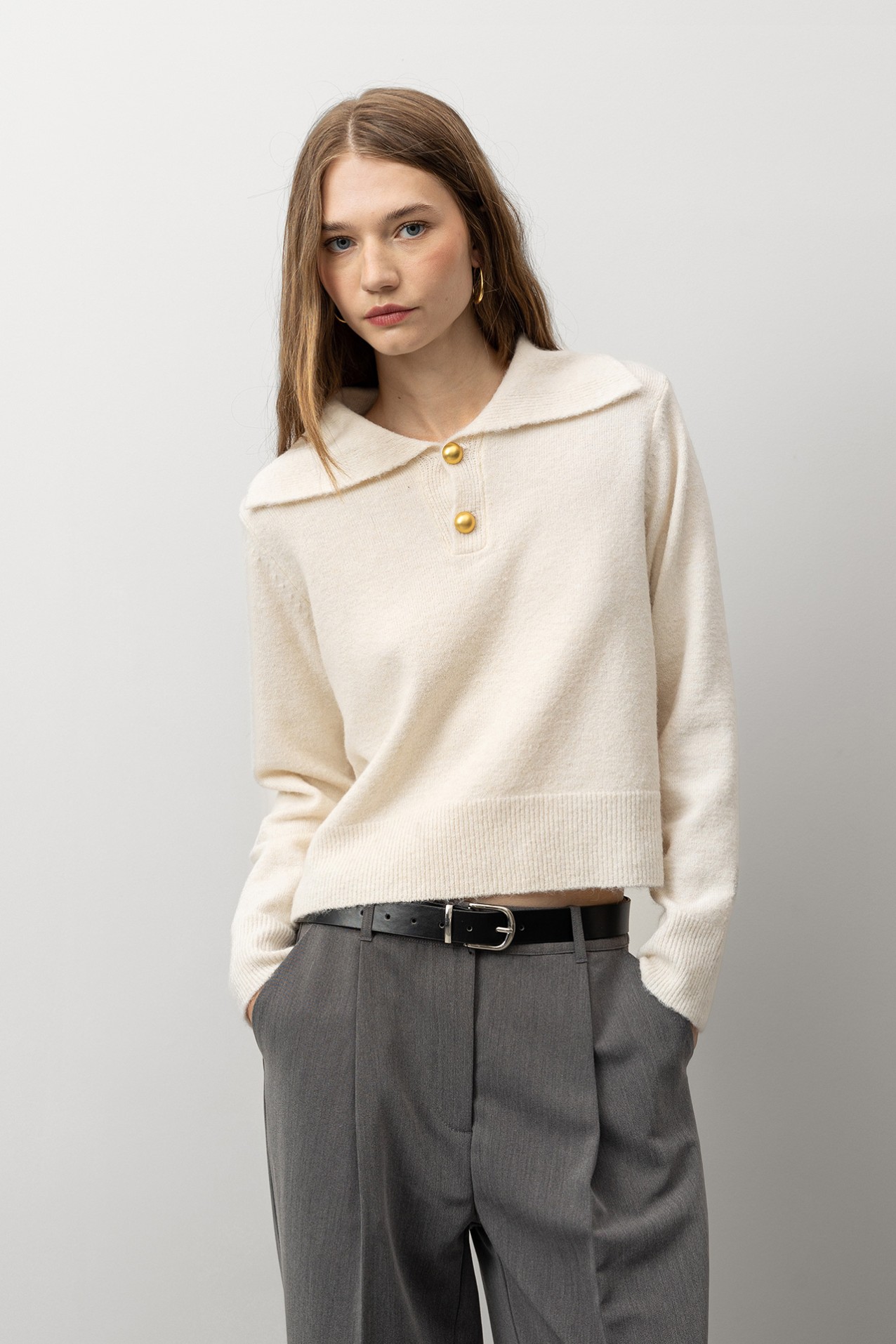 Knit Polo Sweater
