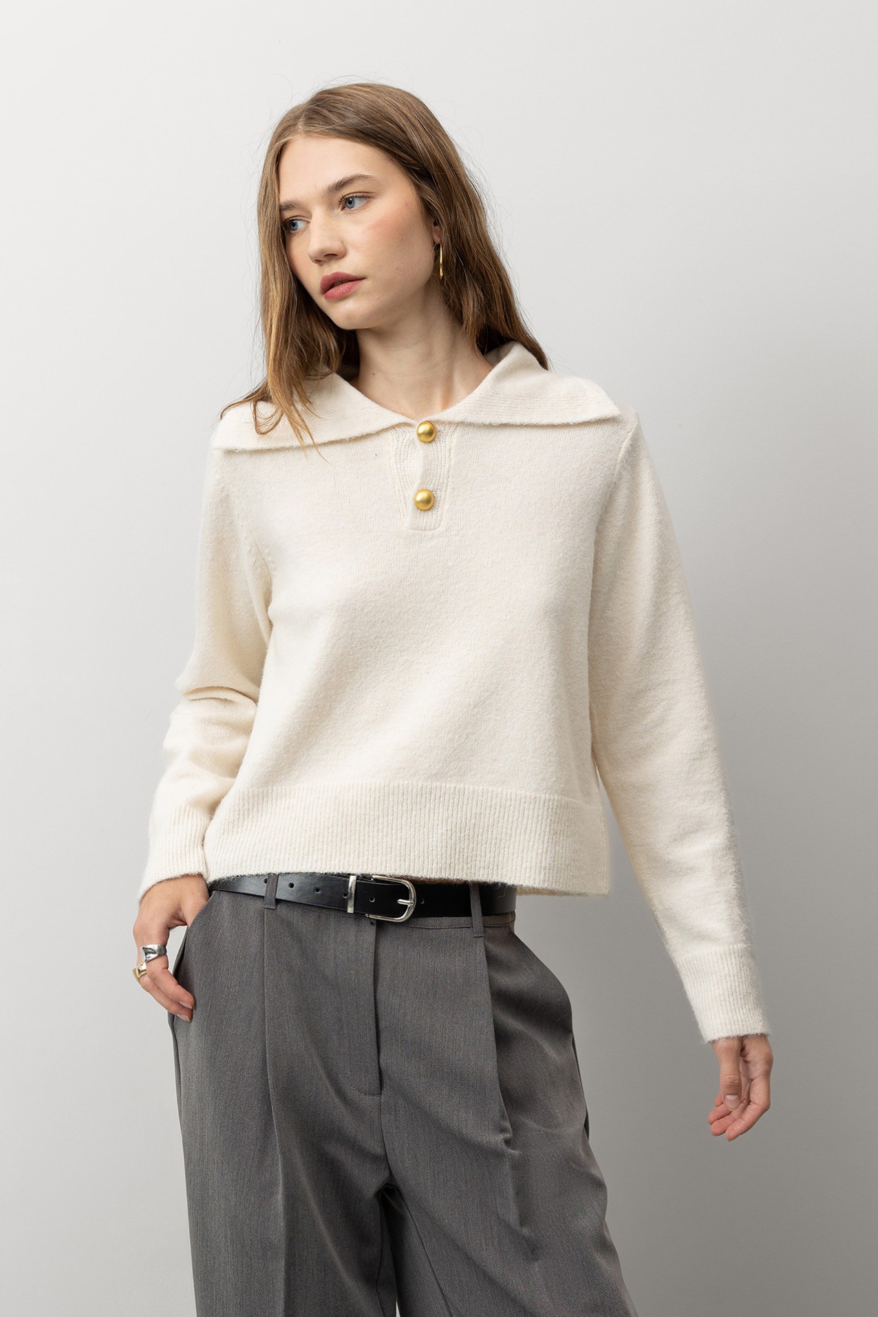 Knit Polo Sweater