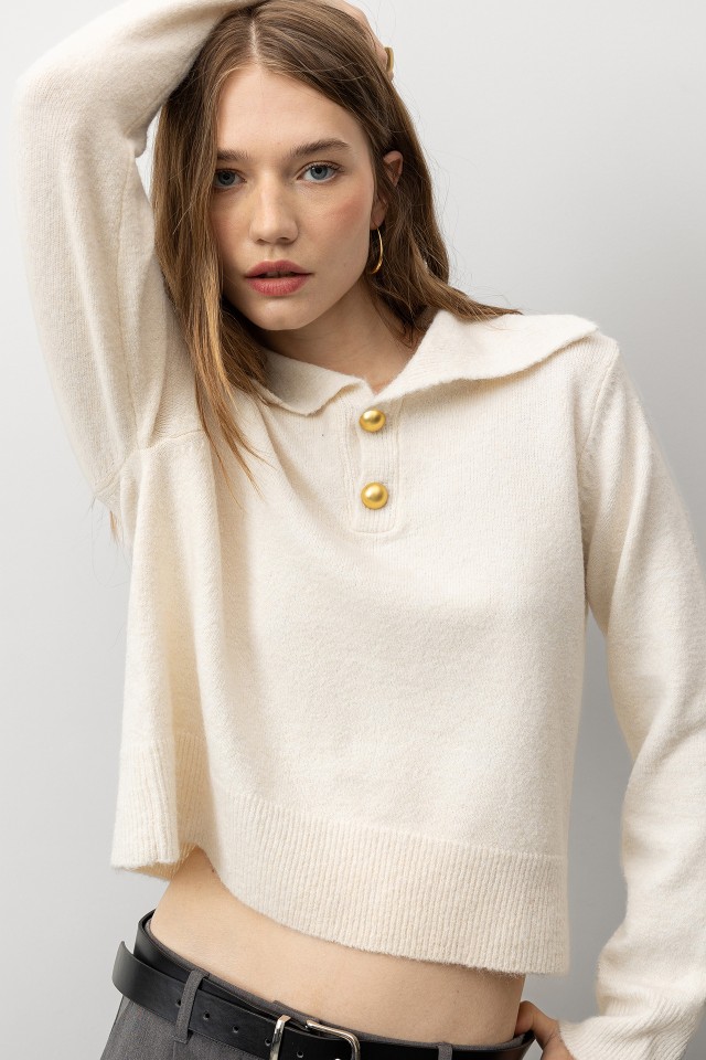 Knit Polo Sweater
