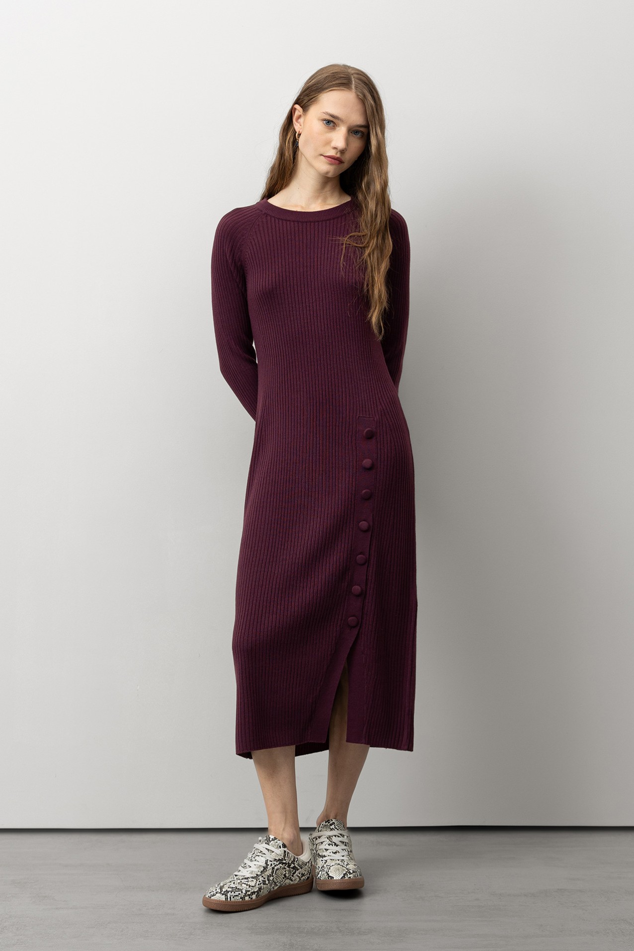 Slim Fit Dress with Slit