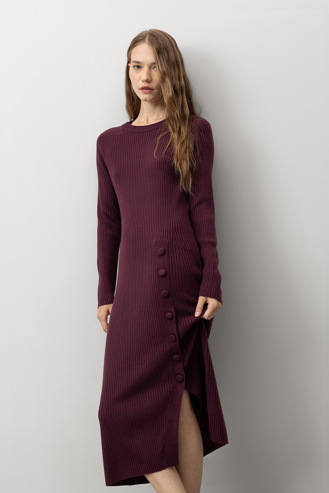 Slim Fit Dress with Slit