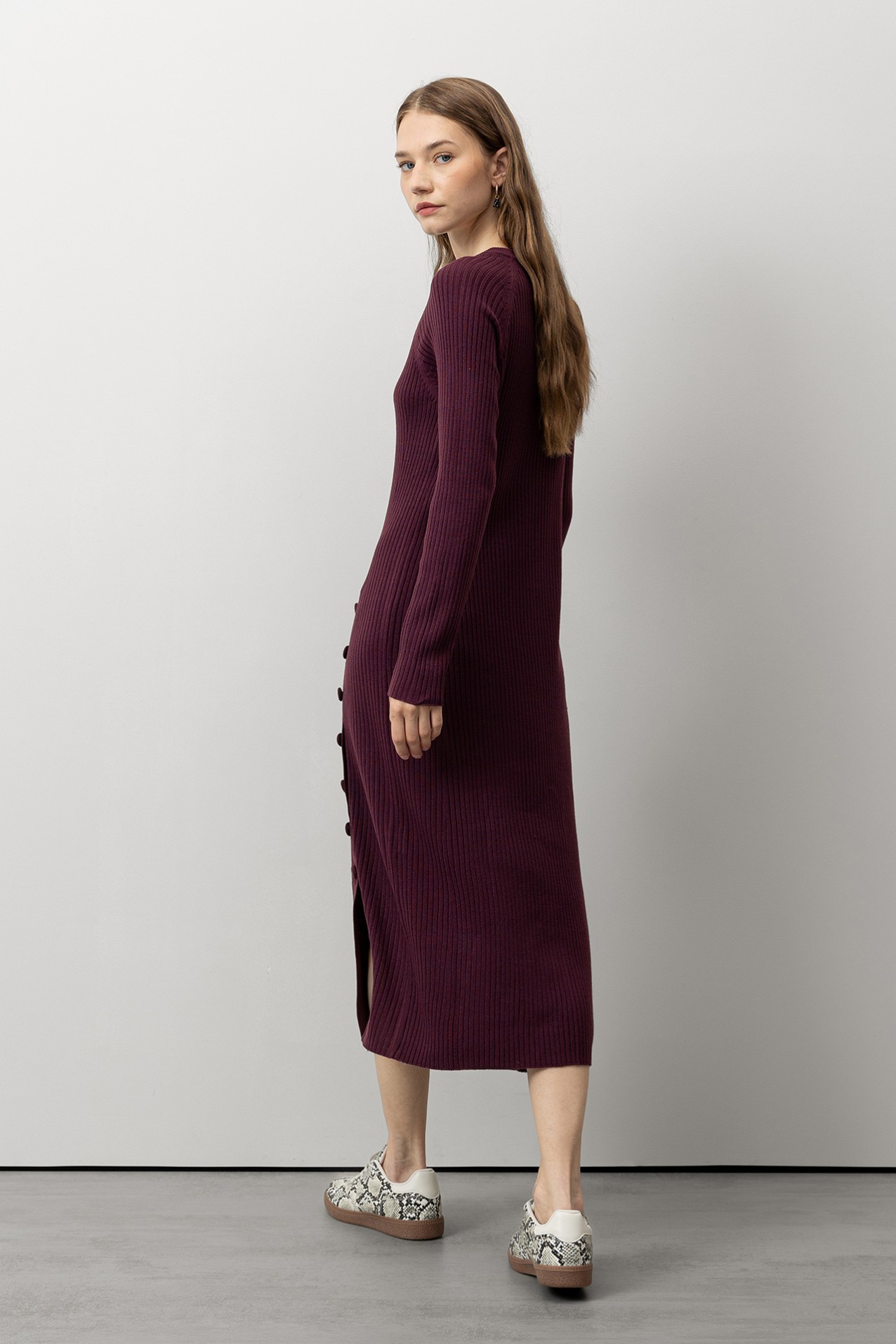 Slim Fit Dress with Slit