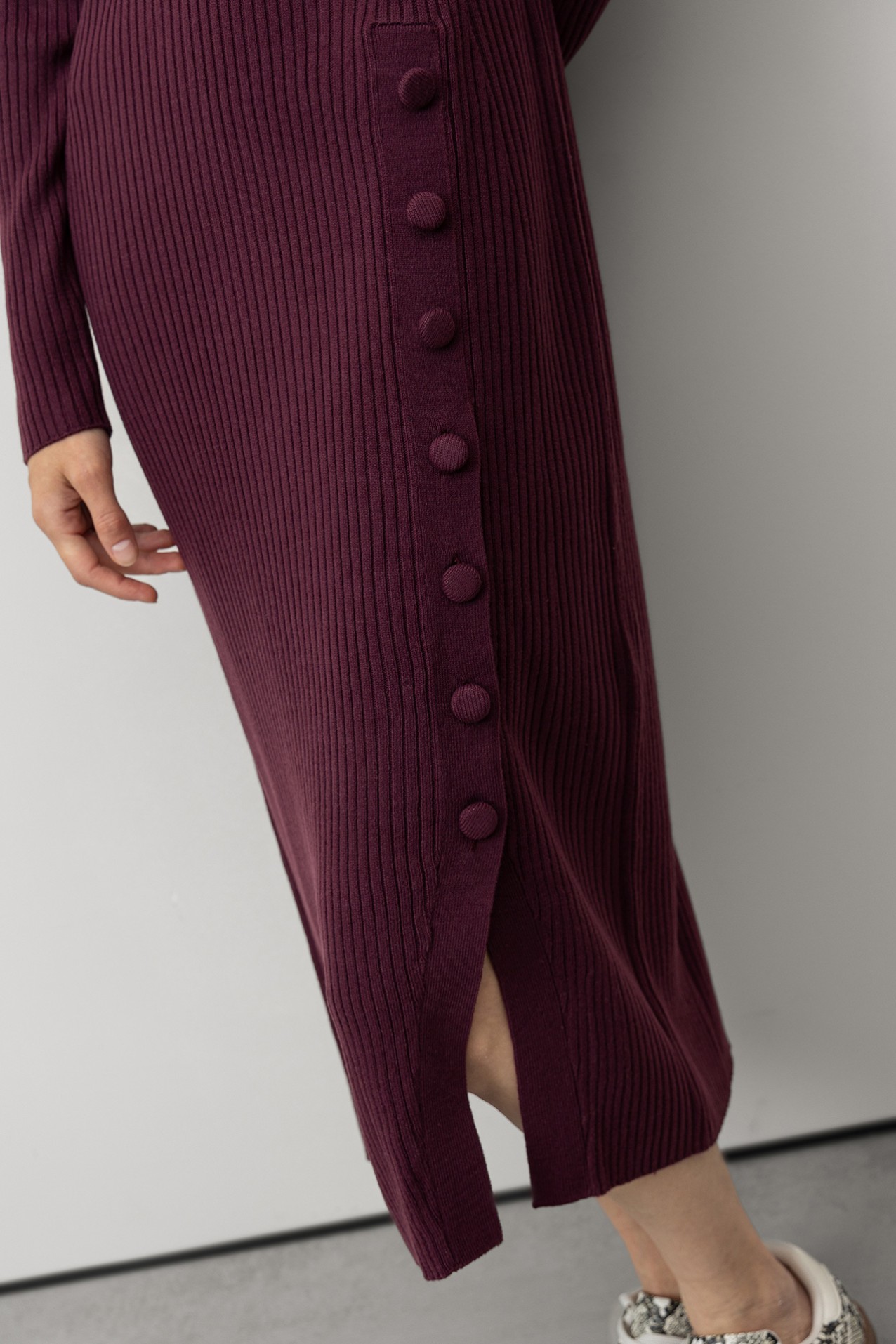 Slim Fit Dress with Slit