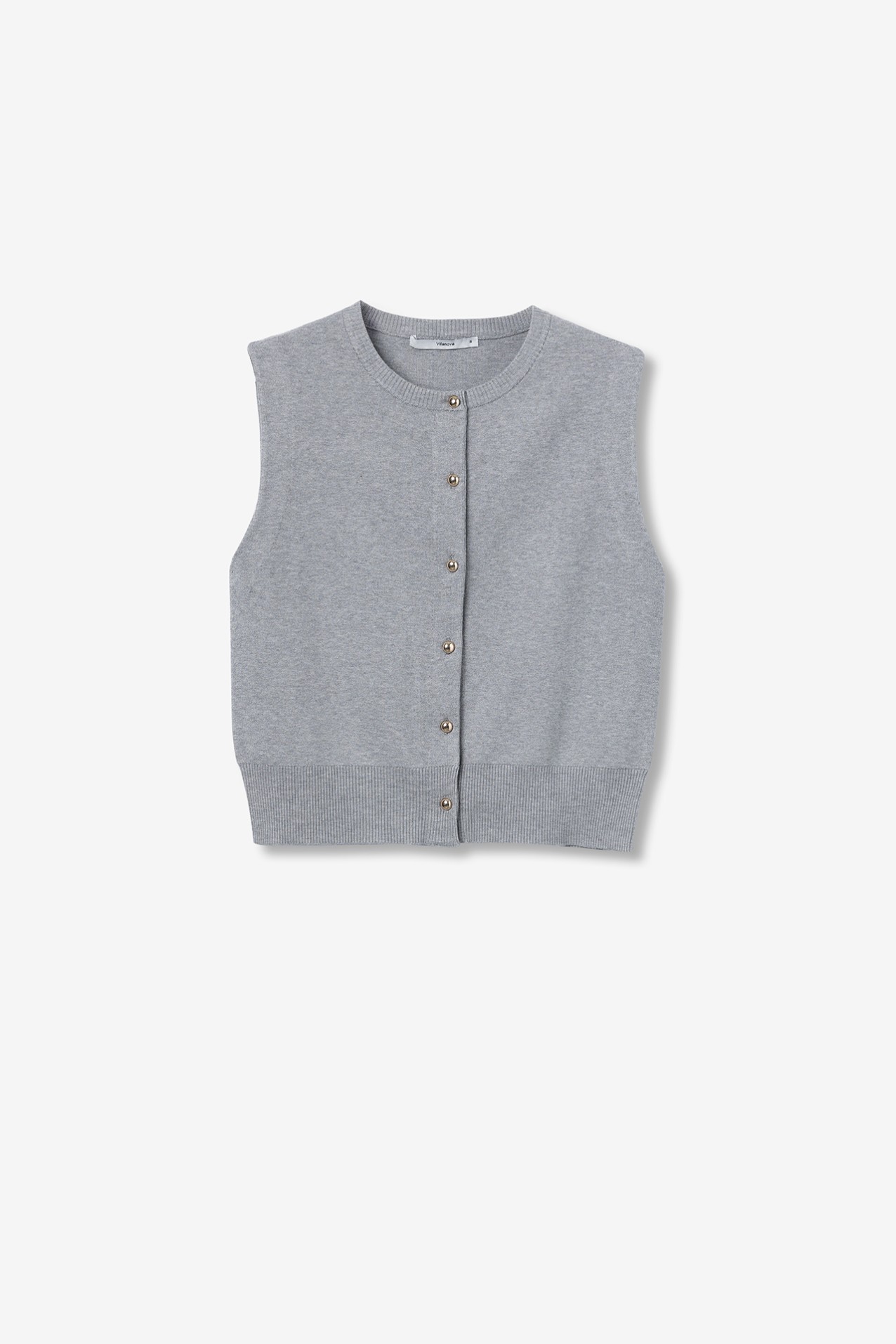 Knitted Vest with Metallic Buttons