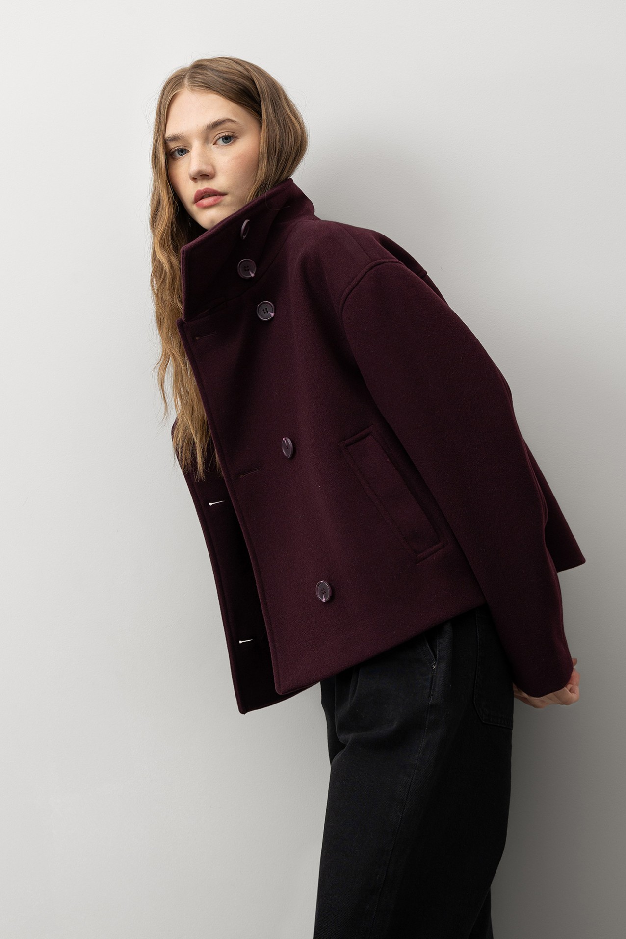 Short Burgundy Coat
