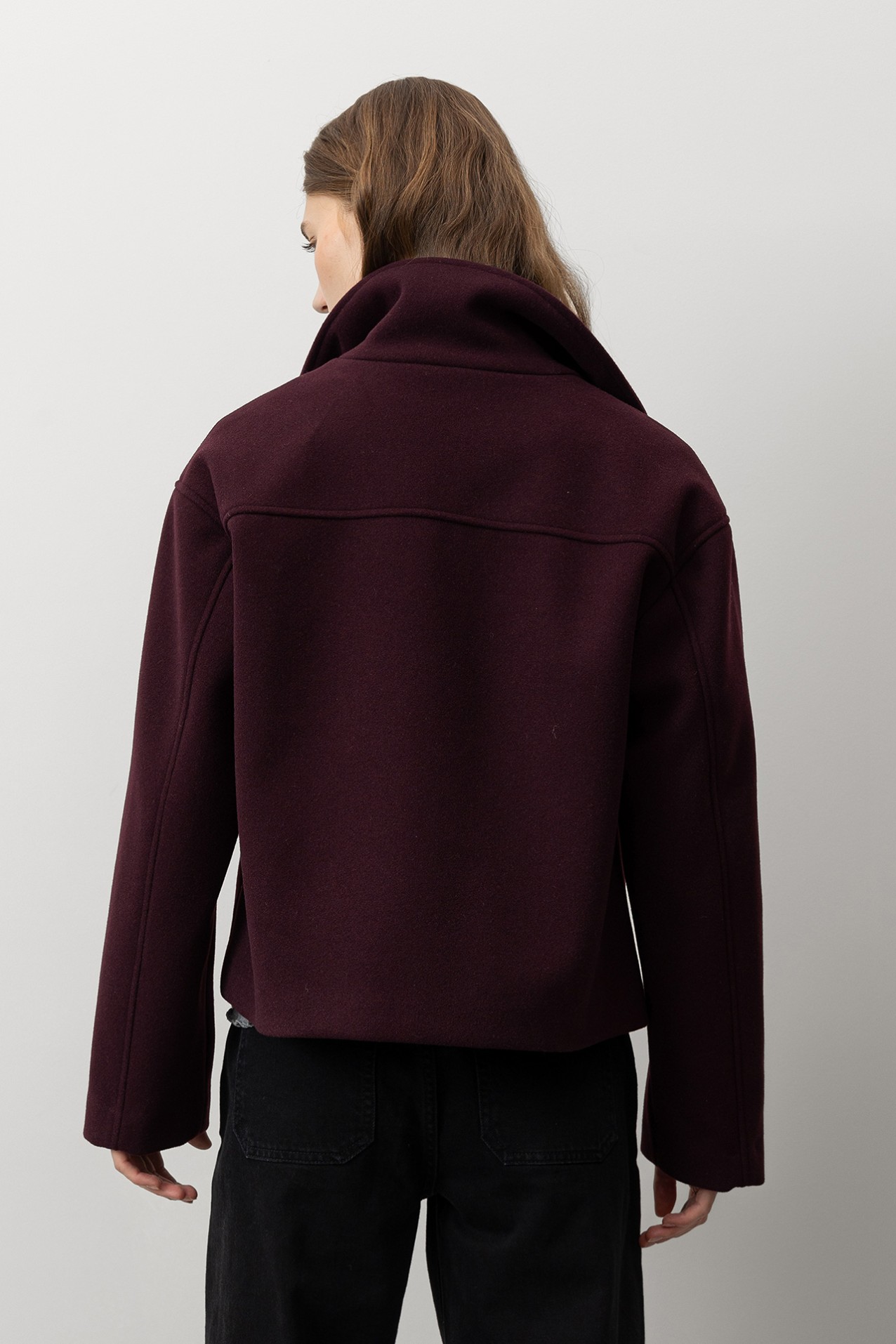 Short Burgundy Coat