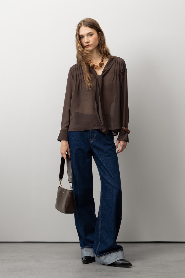 Wide Leg Denim Jeans