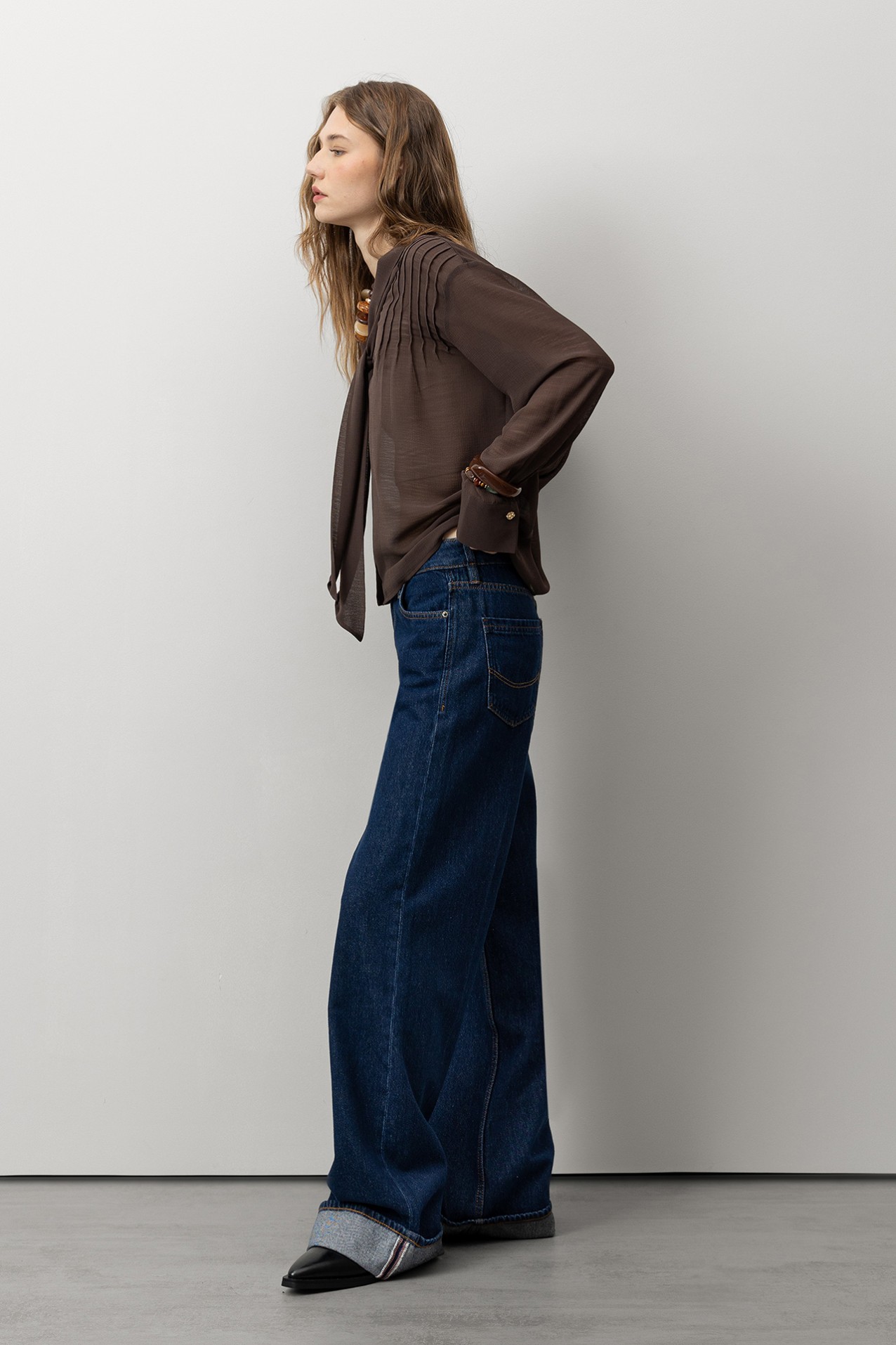 Wide Leg Denim Jeans