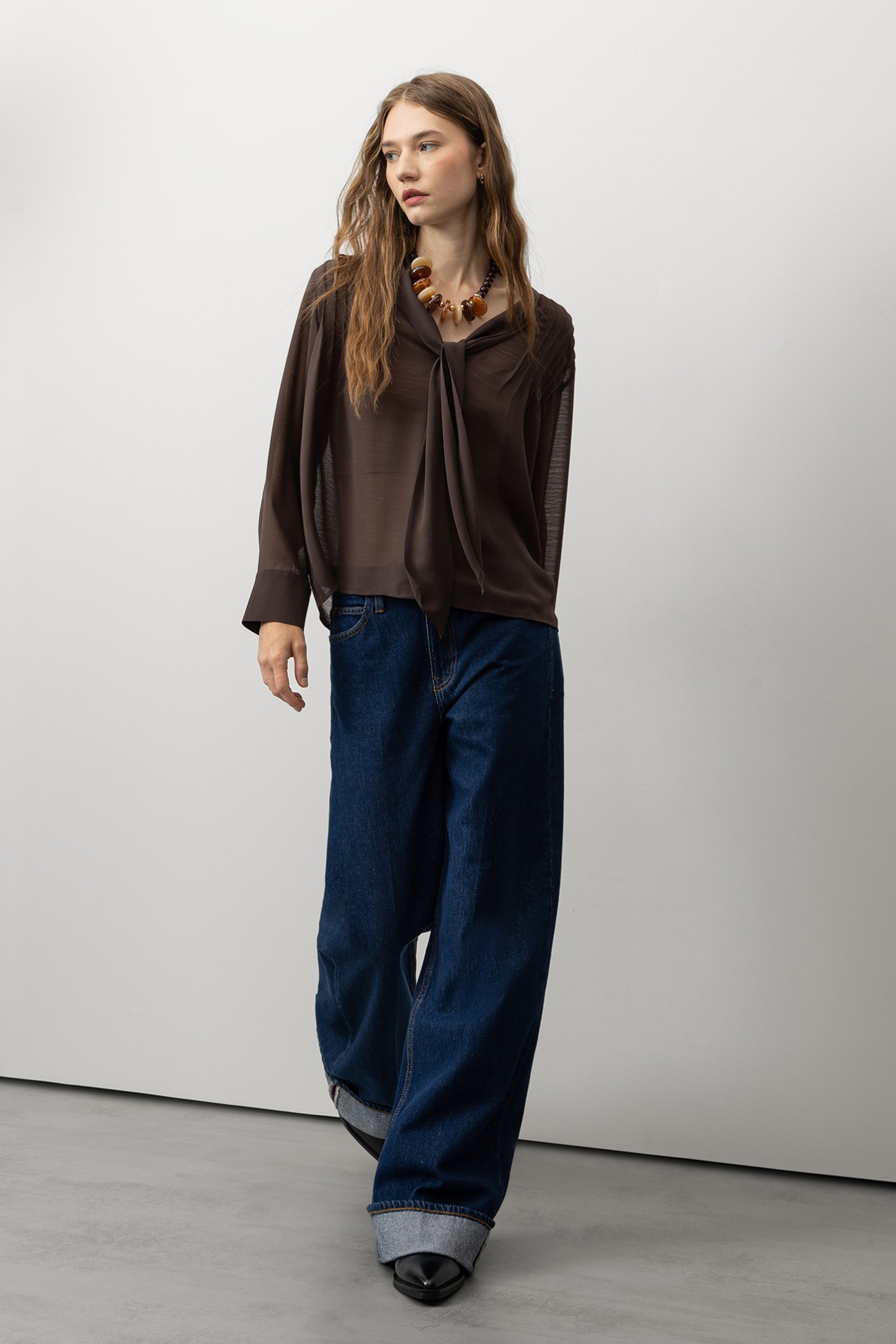 Wide Leg Denim Jeans