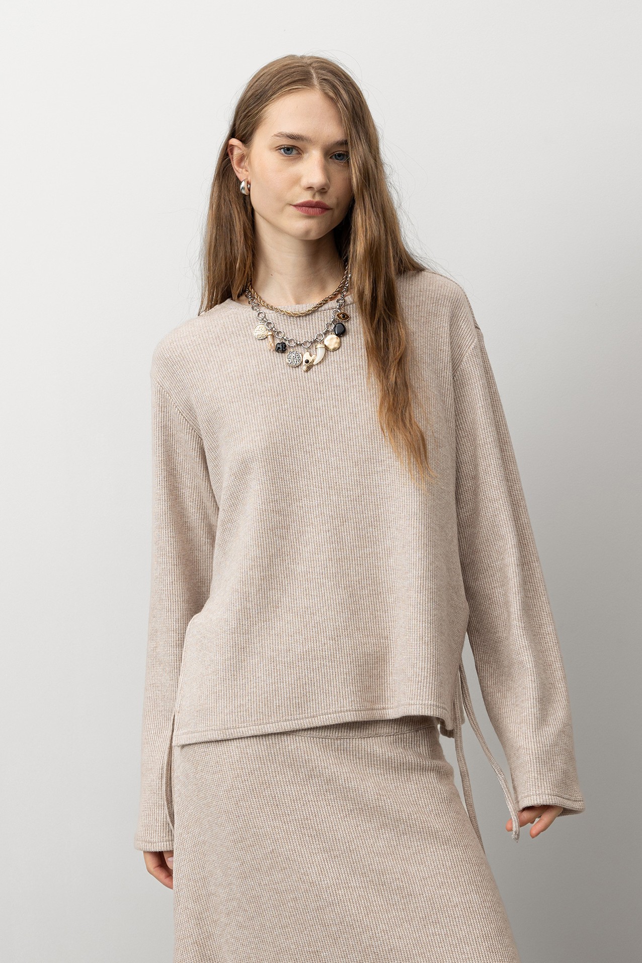 Long Sleeve T-shirt with Drawstrings