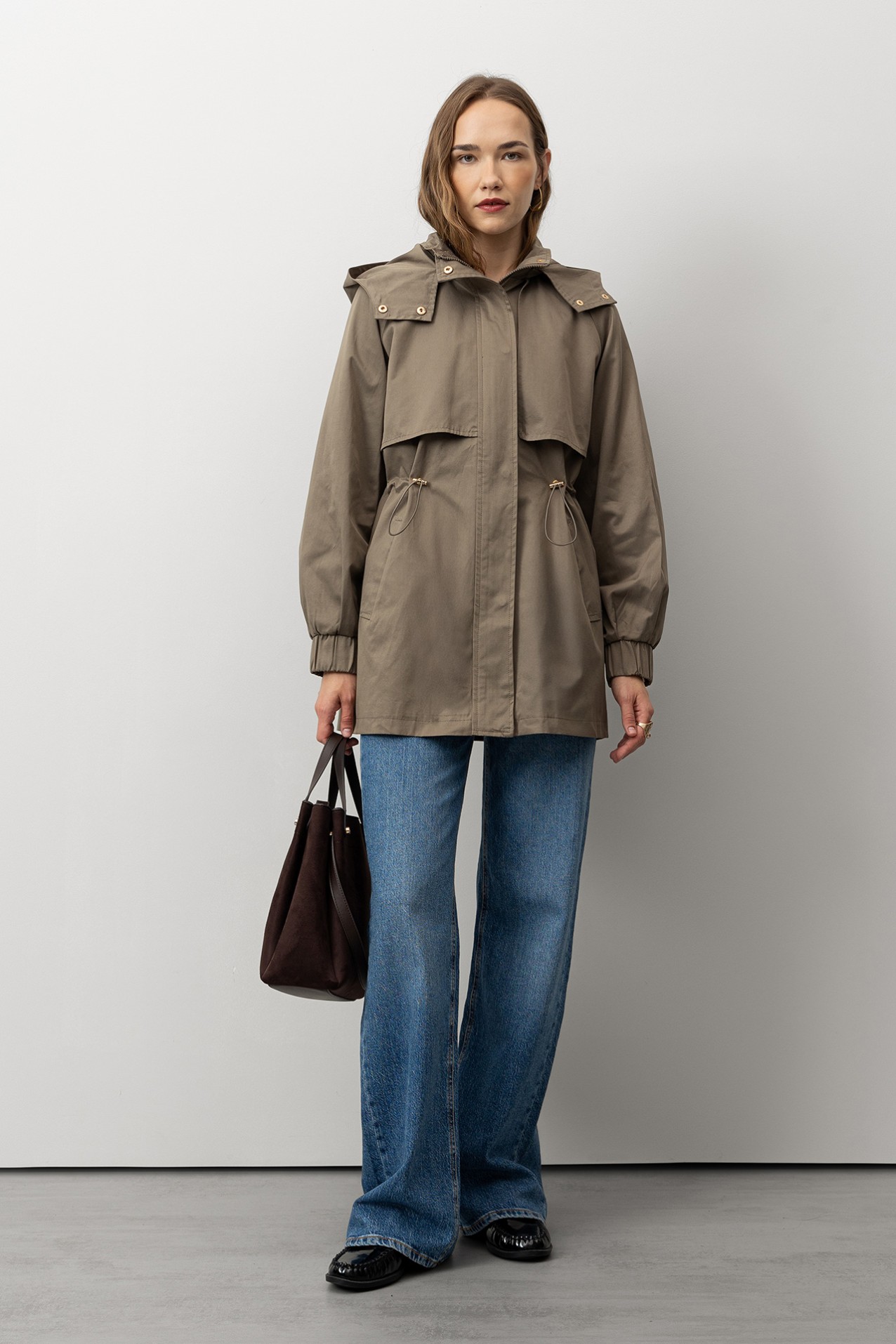 Relaxed Jacket with Removable Hood