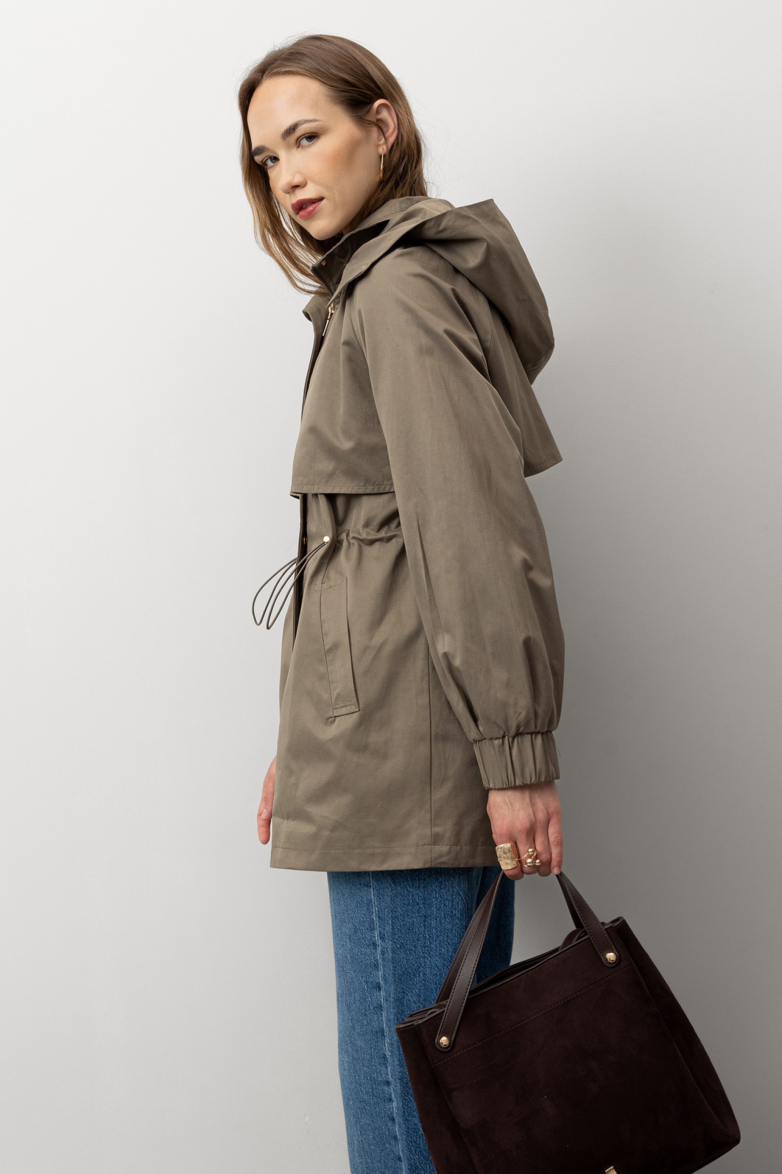 Relaxed Jacket with Removable Hood