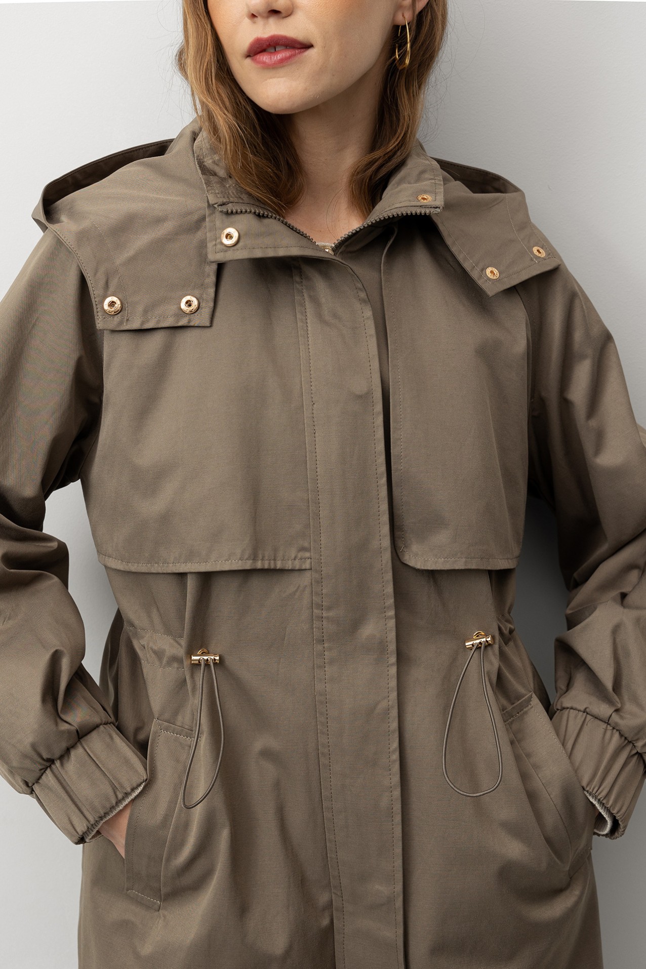 Relaxed Jacket with Removable Hood