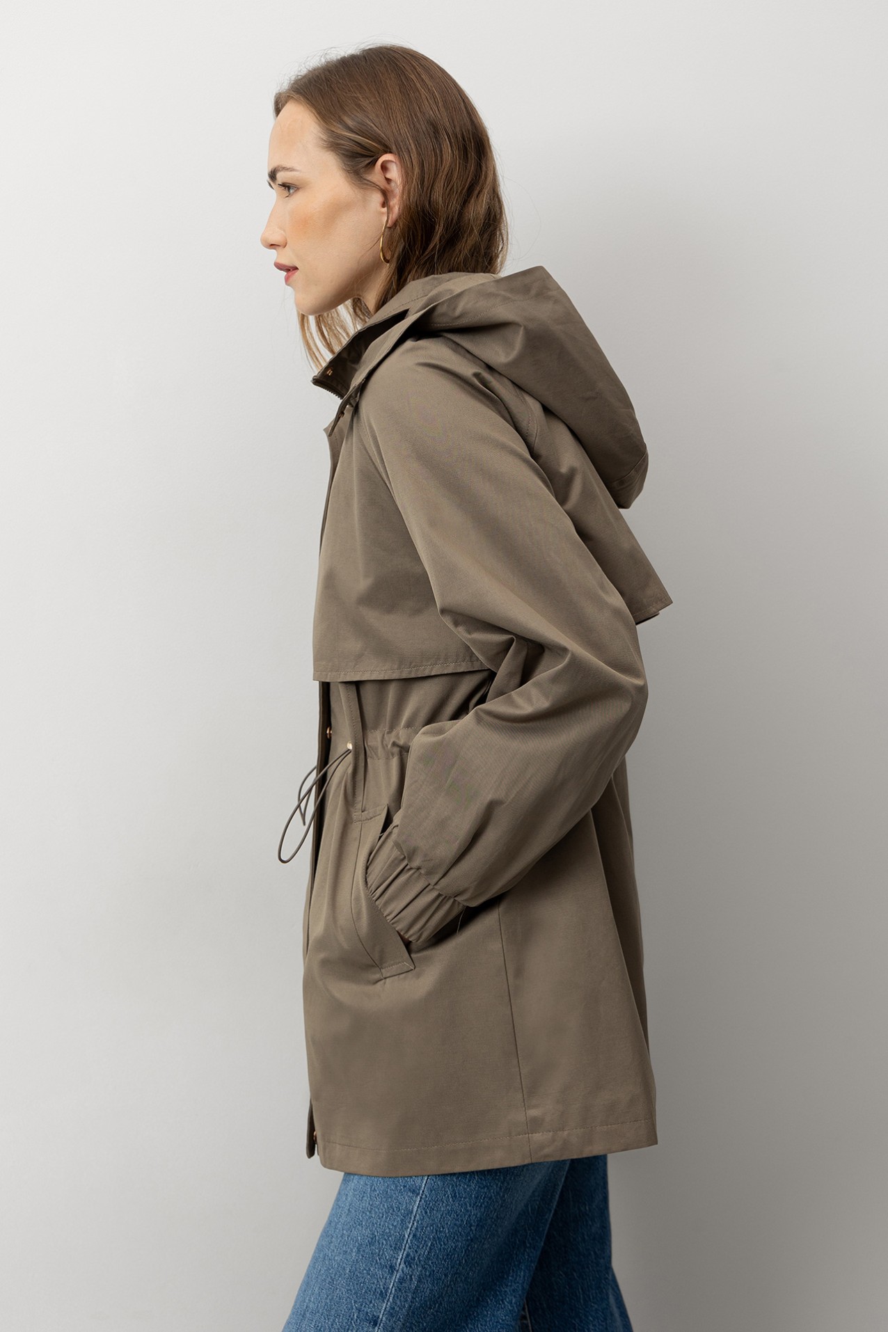 Relaxed Jacket with Removable Hood