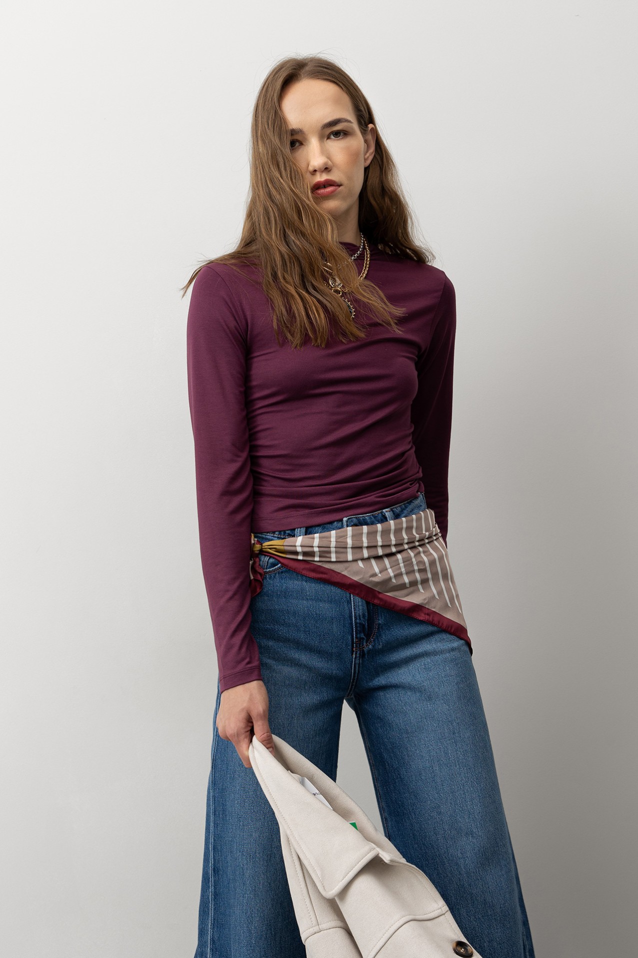 Slim Fit Draped T-Shirt