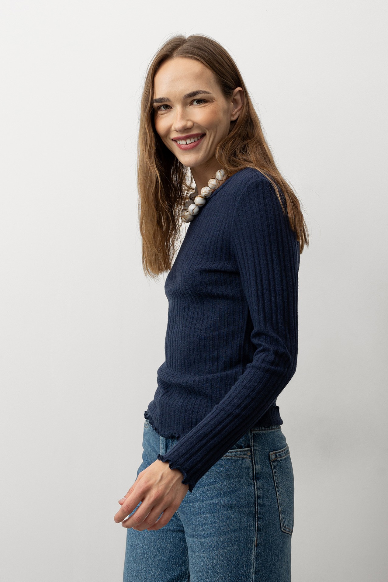 Ribbed Long Sleeve T-shirt