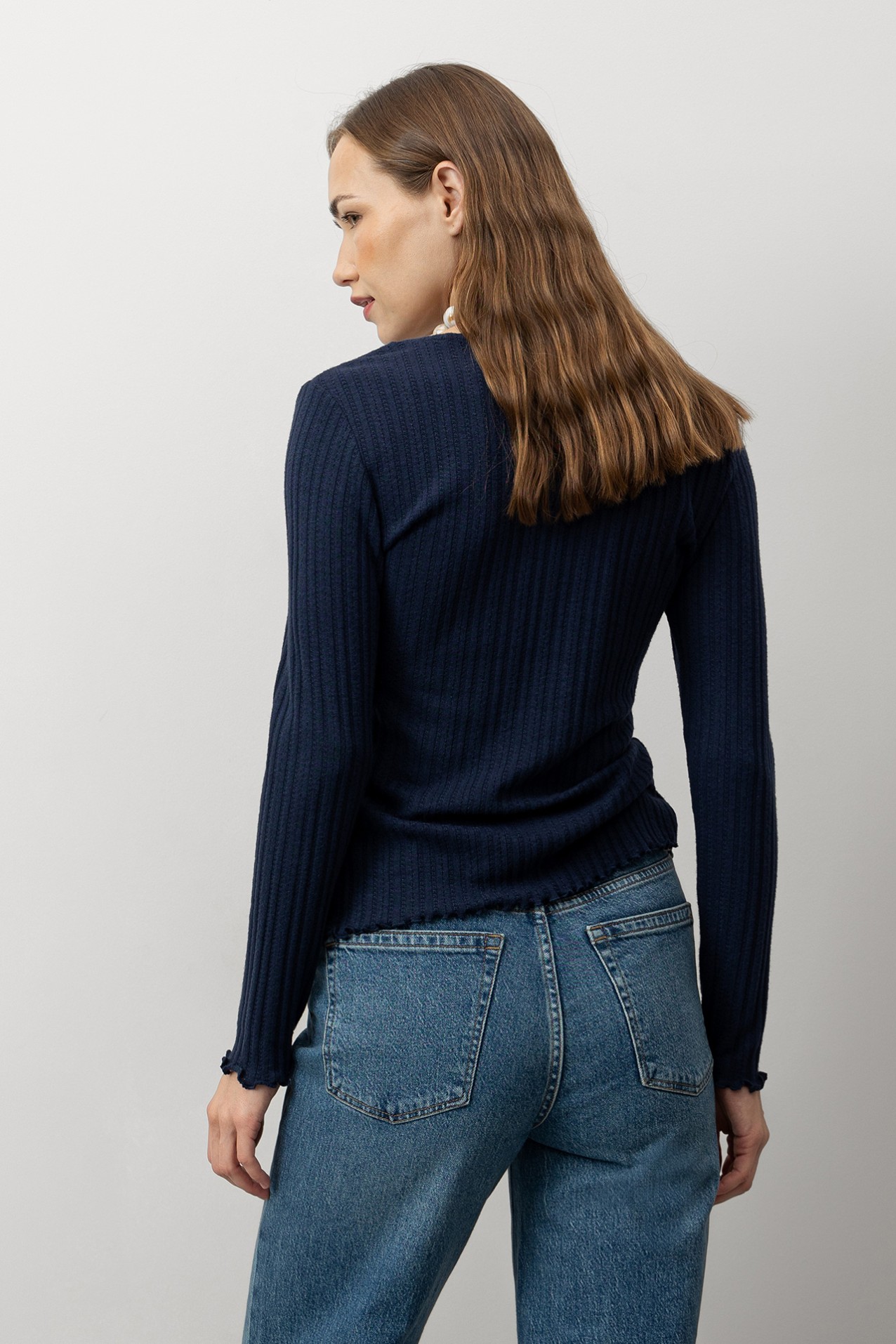 Ribbed Long Sleeve T-shirt