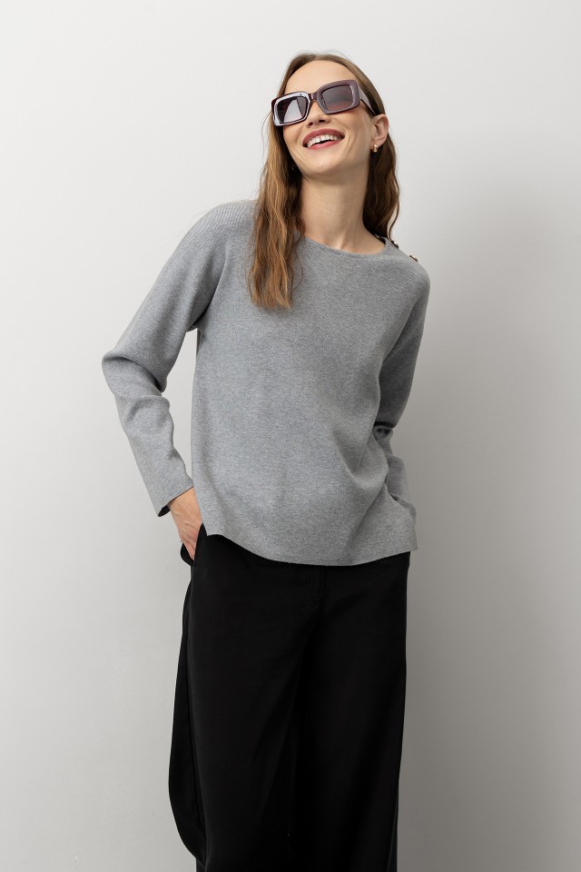 Camisola com Botes Metlicos