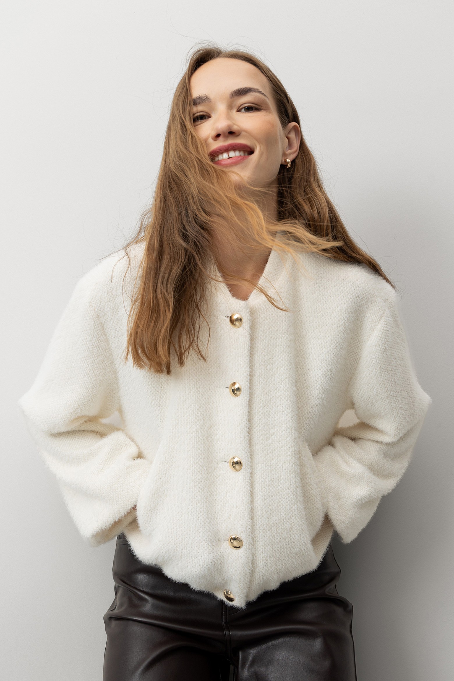 Fuzzy Relaxed Fit Coat