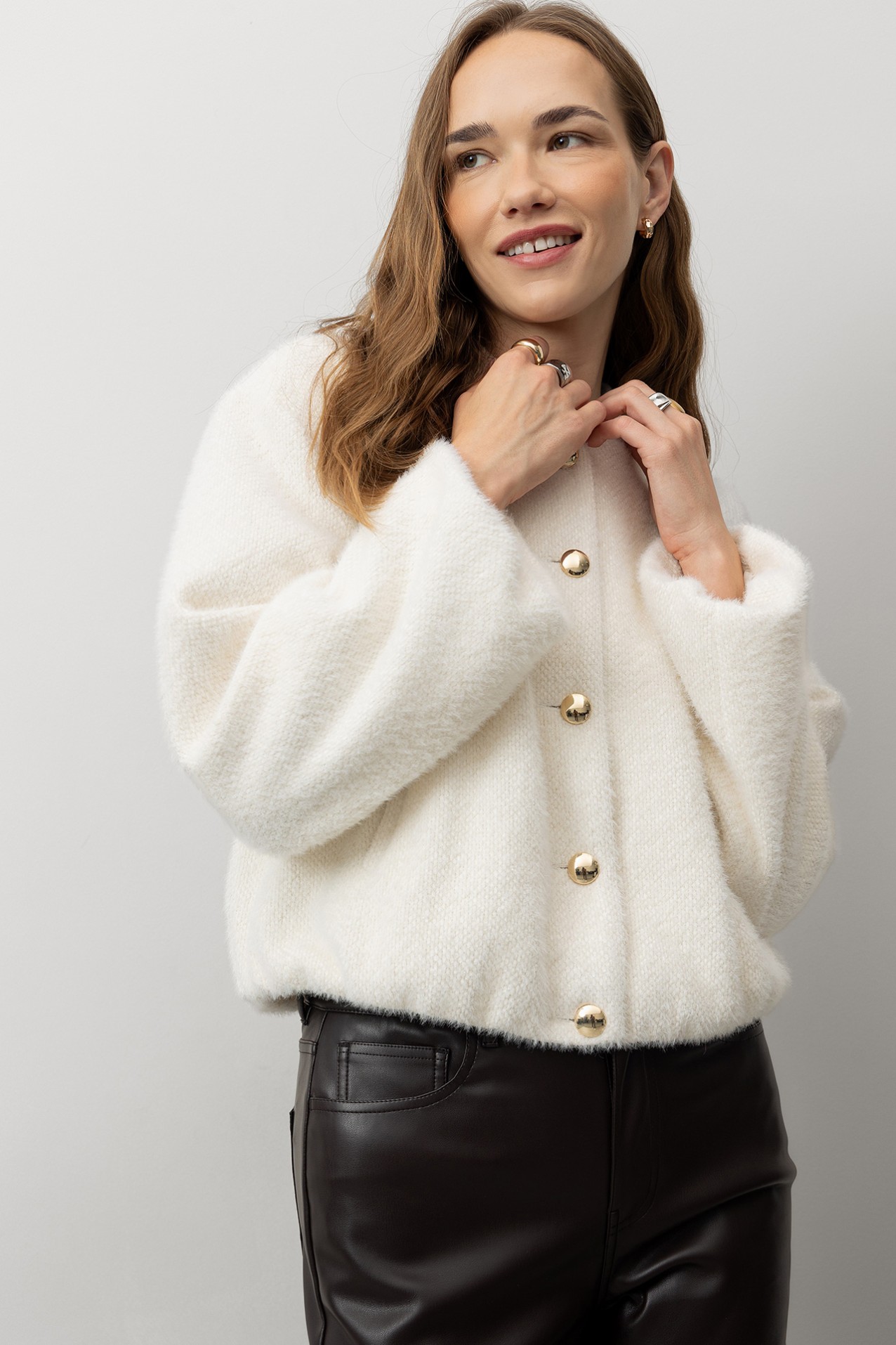 Fuzzy Relaxed Fit Coat