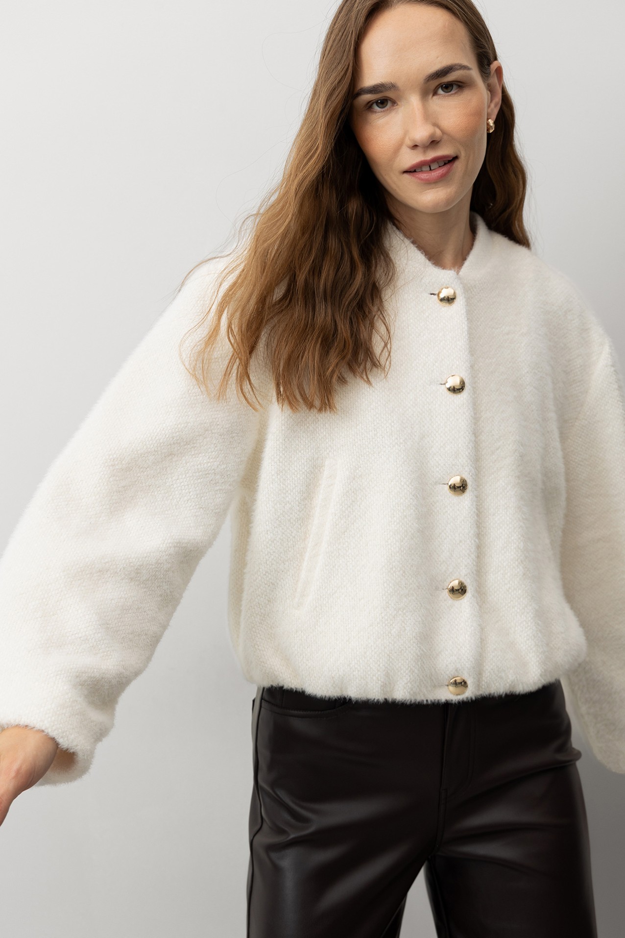 Fuzzy Relaxed Fit Coat