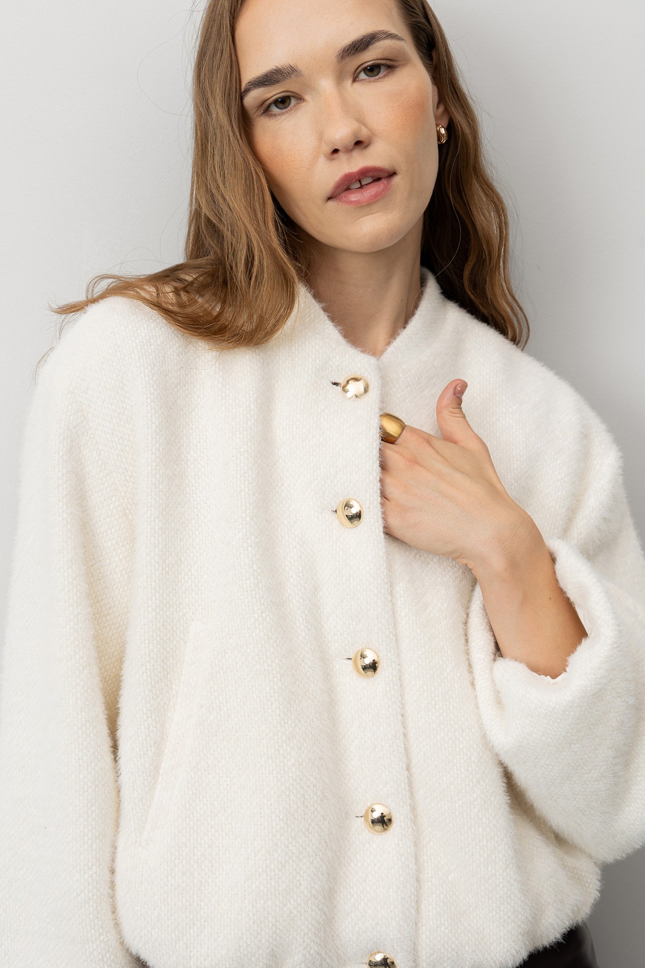 Fuzzy Relaxed Fit Coat
