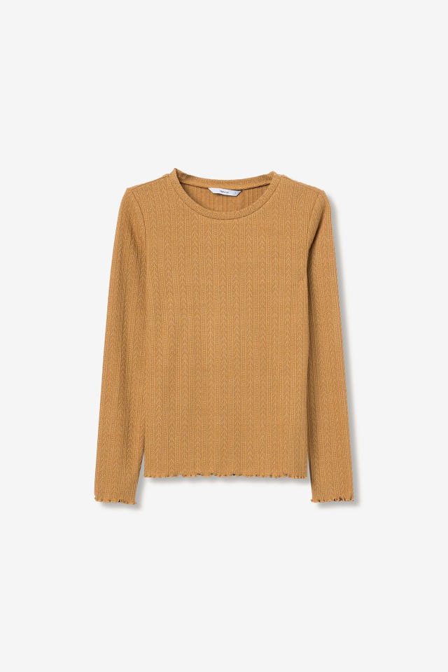 Knit T-shirt with Wavy Hem Knit T-shirt with Wavy Hem