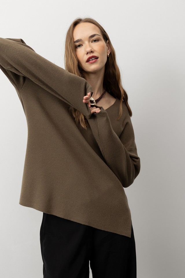 Relaxed Fit V-Neck Sweater Relaxed Fit V-Neck Sweater