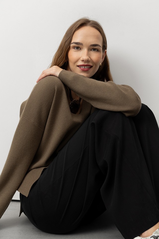 Relaxed Fit V-Neck Sweater Relaxed Fit V-Neck Sweater