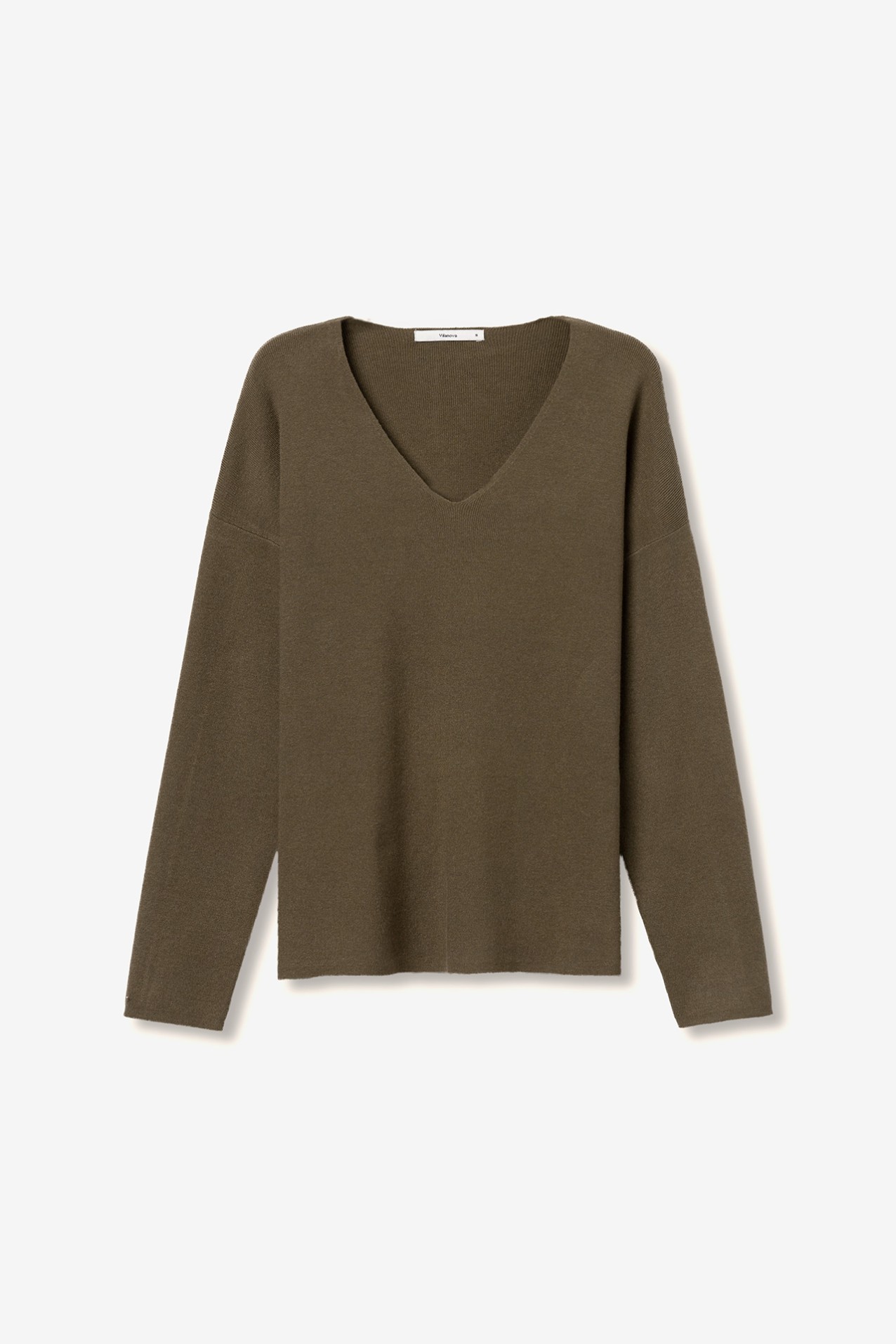 Relaxed Fit V-Neck Sweater