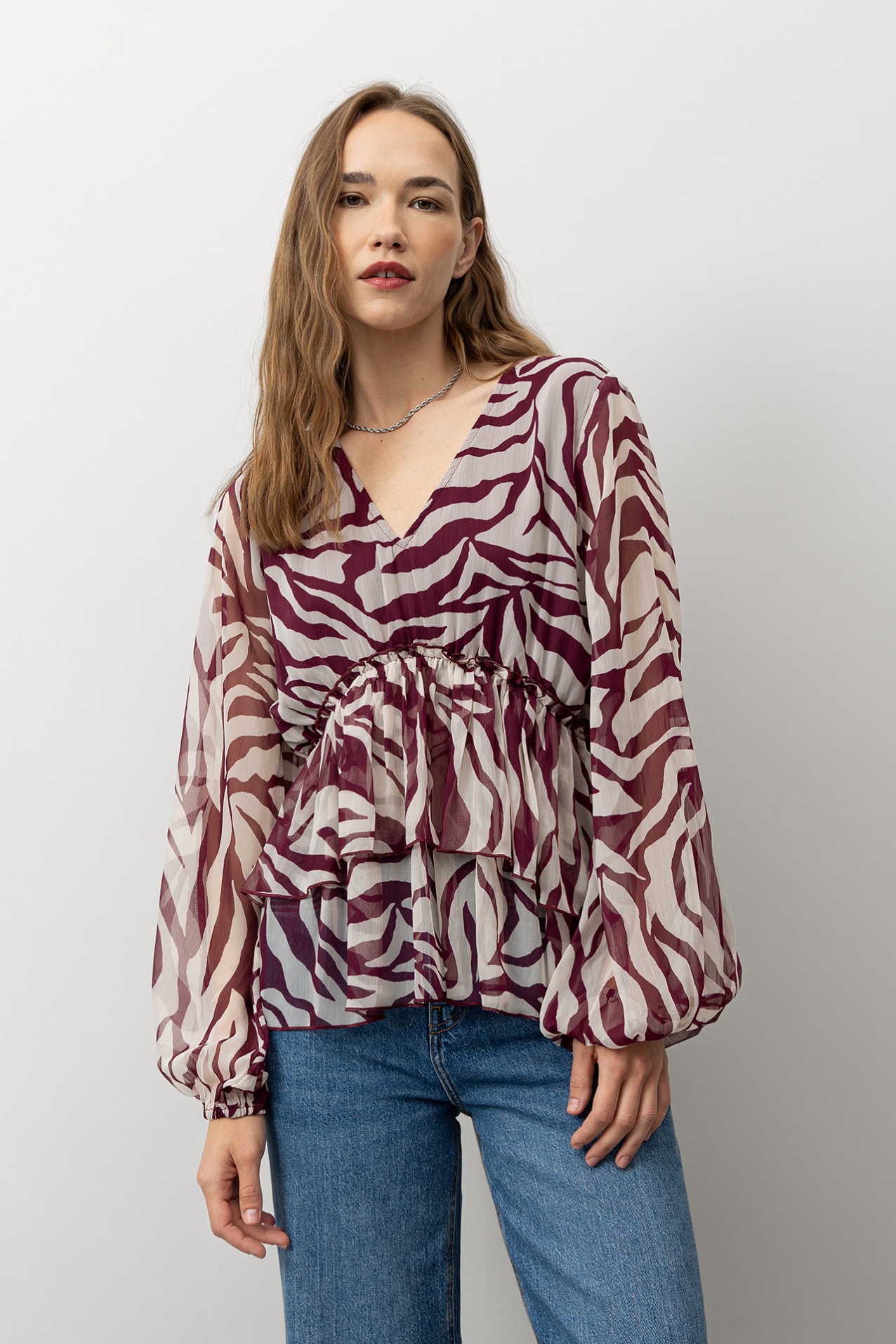 Flowy Blouse with Ruffles