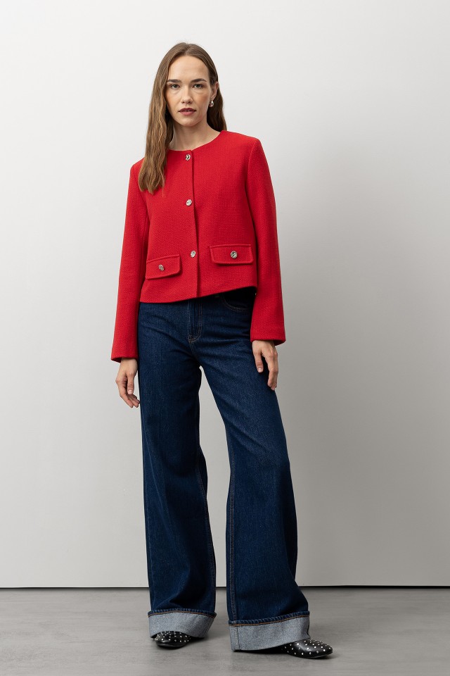 Casaco Curto Regular Fit Casaco Curto Regular Fit