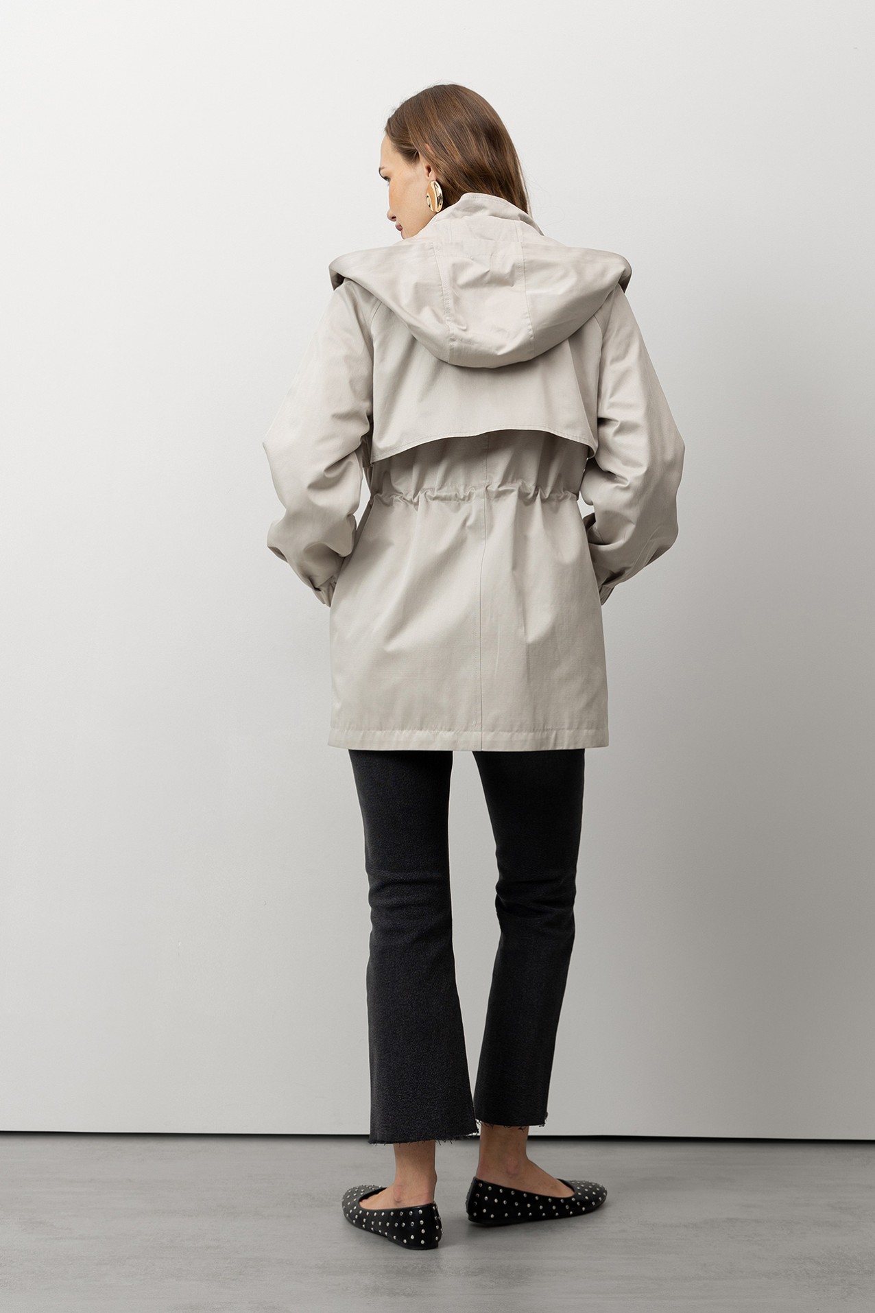 Relaxed Jacket with Removable Hood