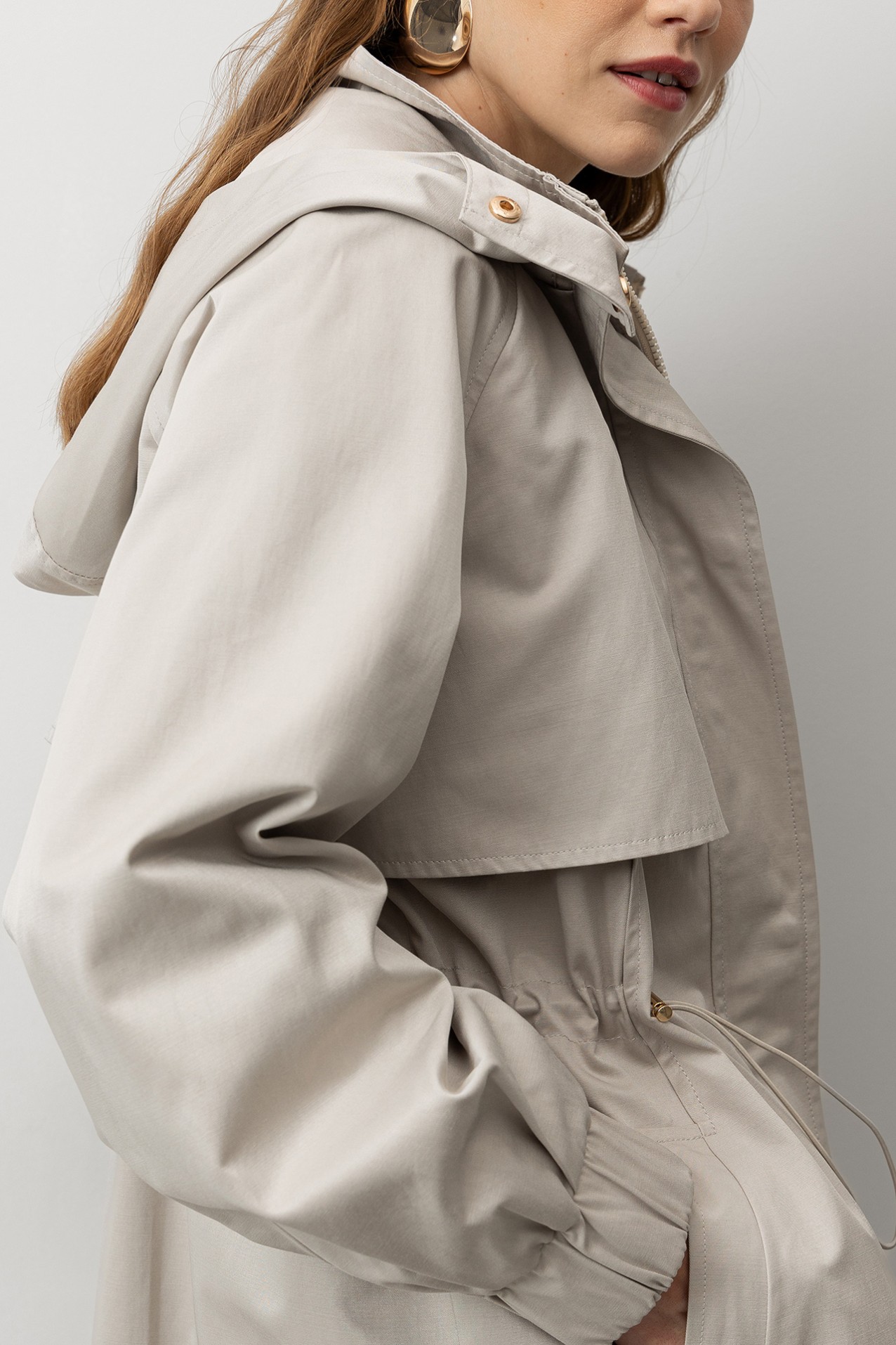 Relaxed Jacket with Removable Hood