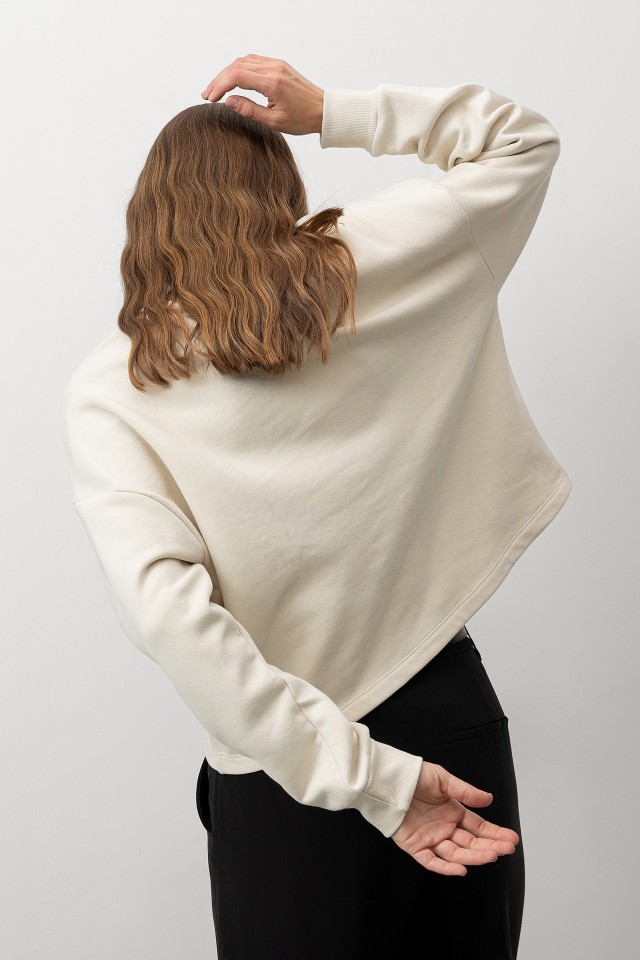 Oversized Sweatshirt with Beads Oversized Sweatshirt with Beads