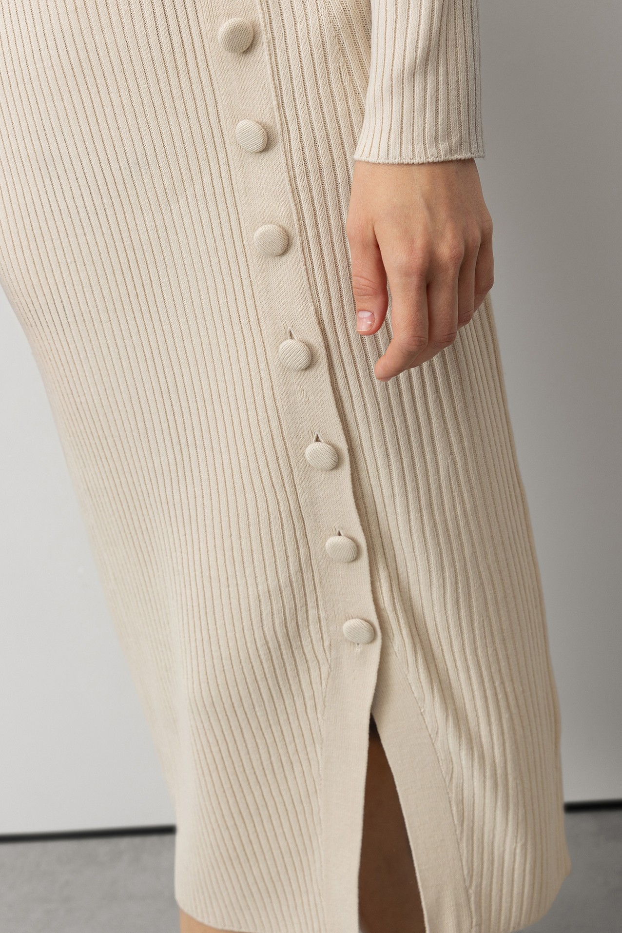 Slim Fit Dress with Slit