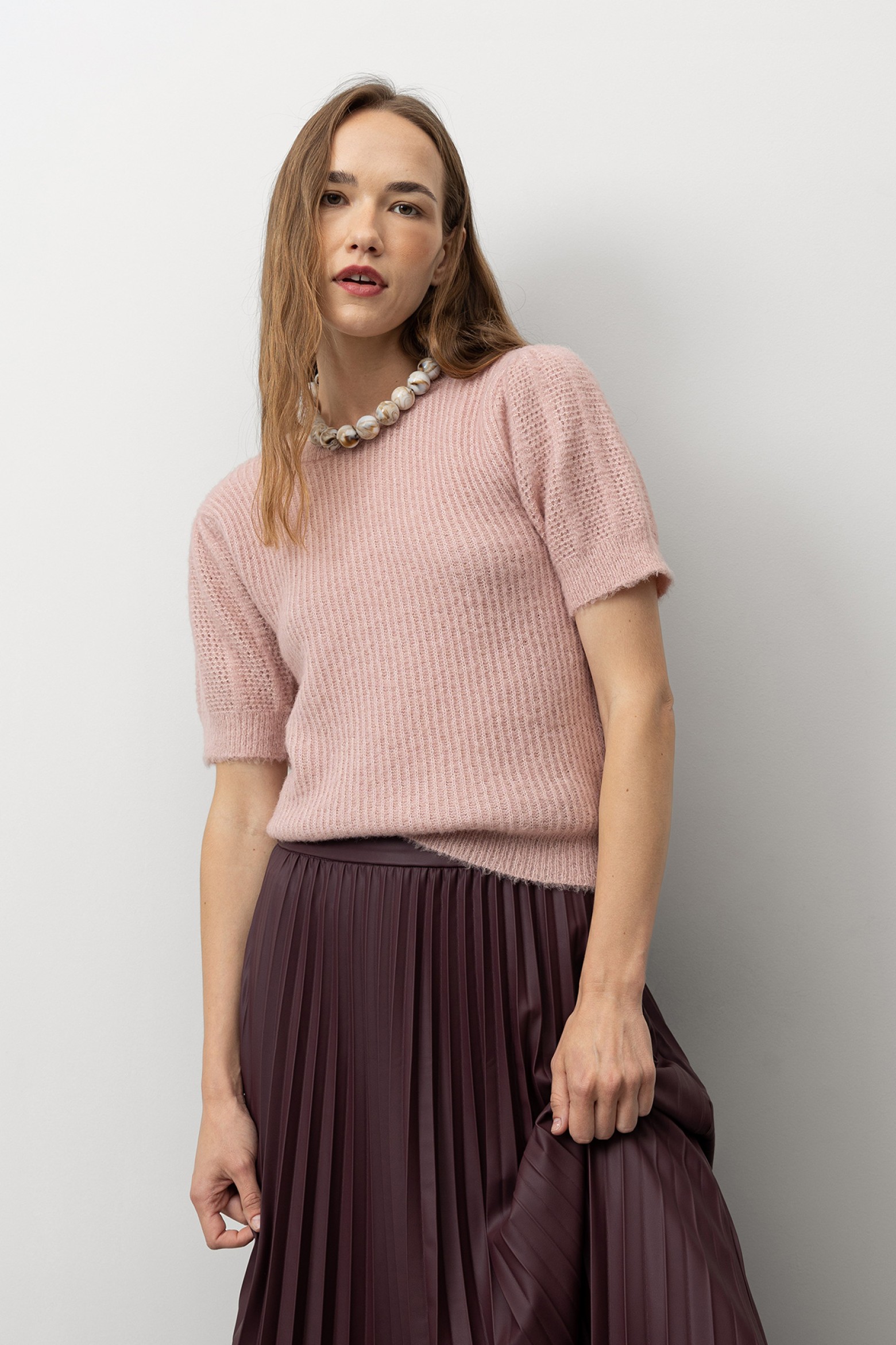 Camisola Escovada com Manga Balo