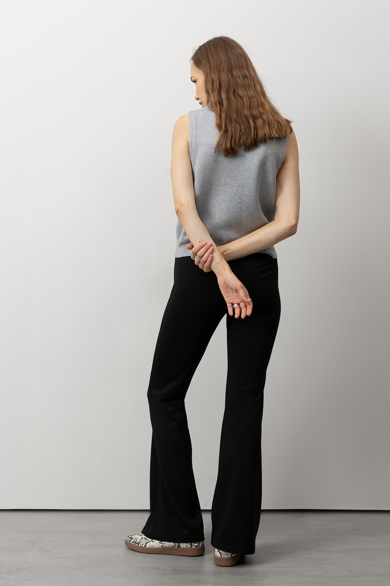 Knit Flared Trousers