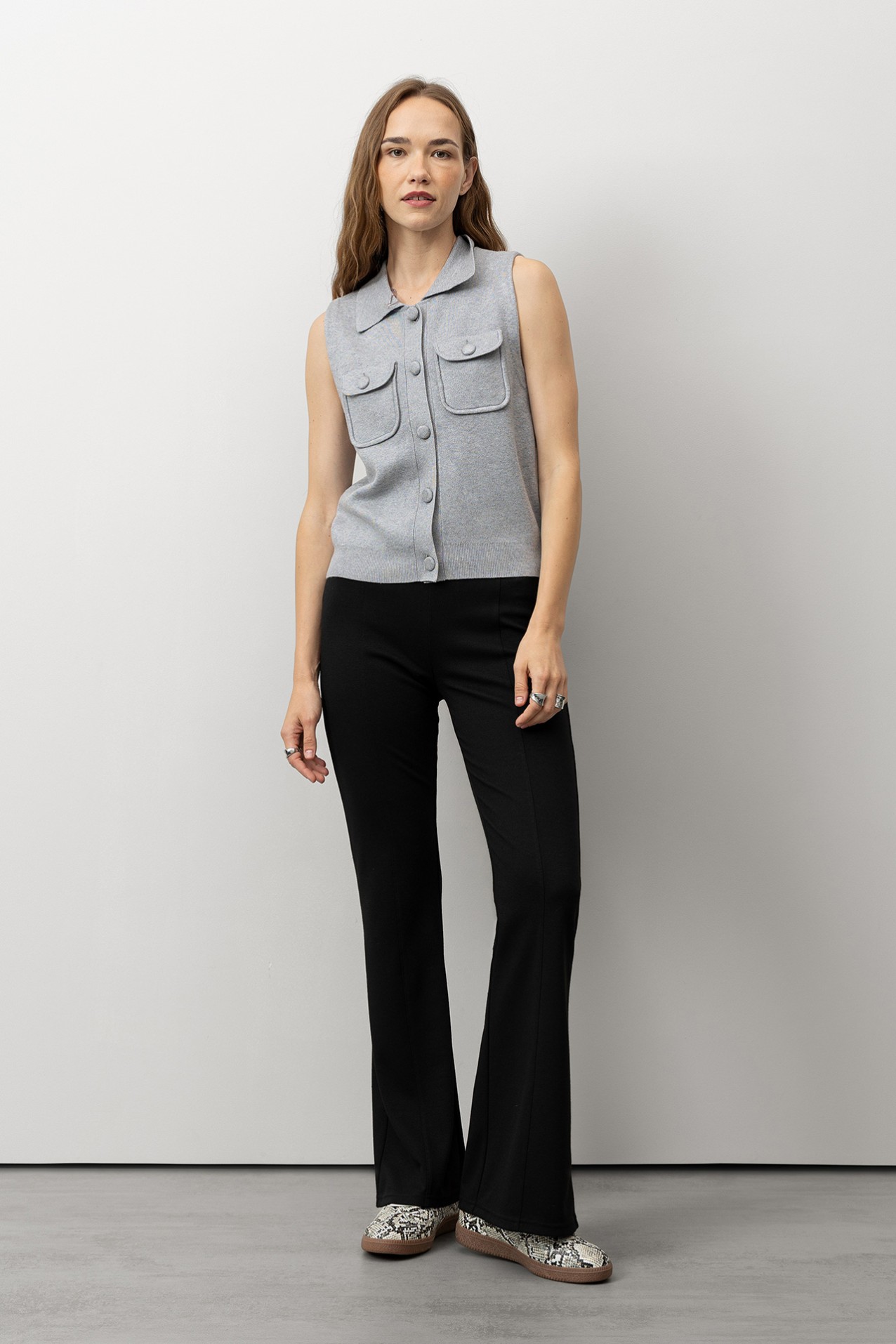 Knit Flared Trousers