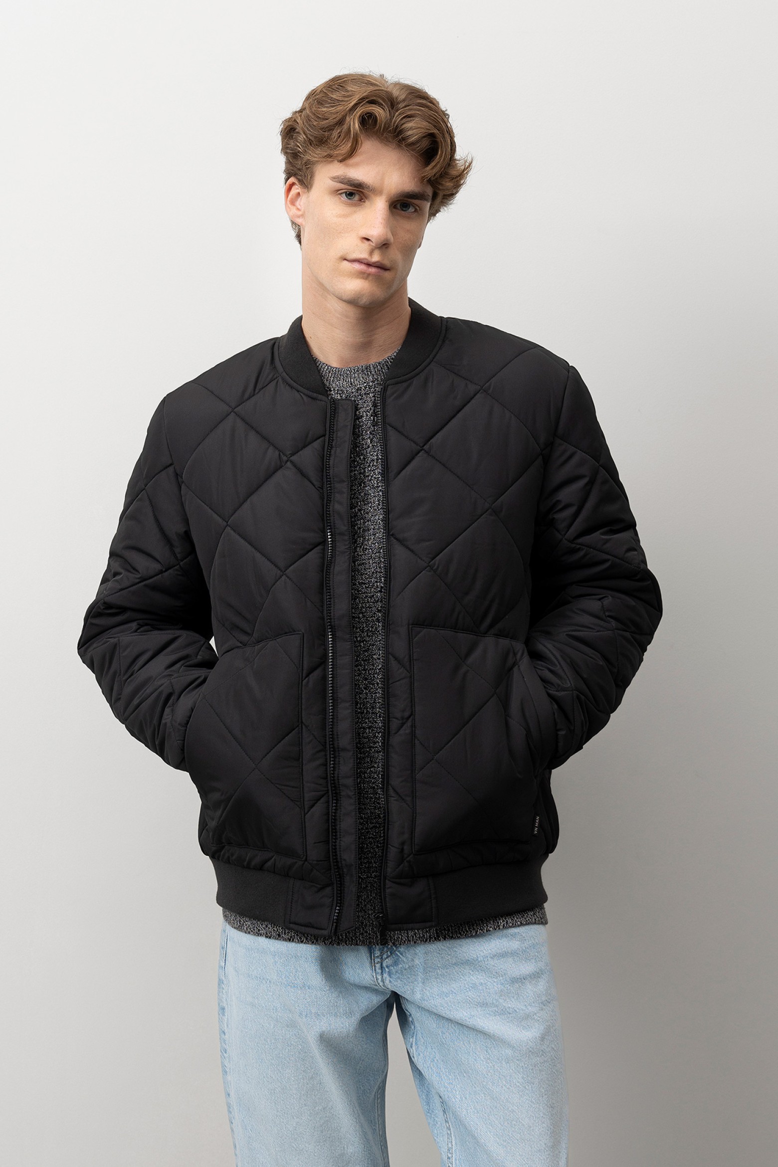 Black Quilted Short Jacket