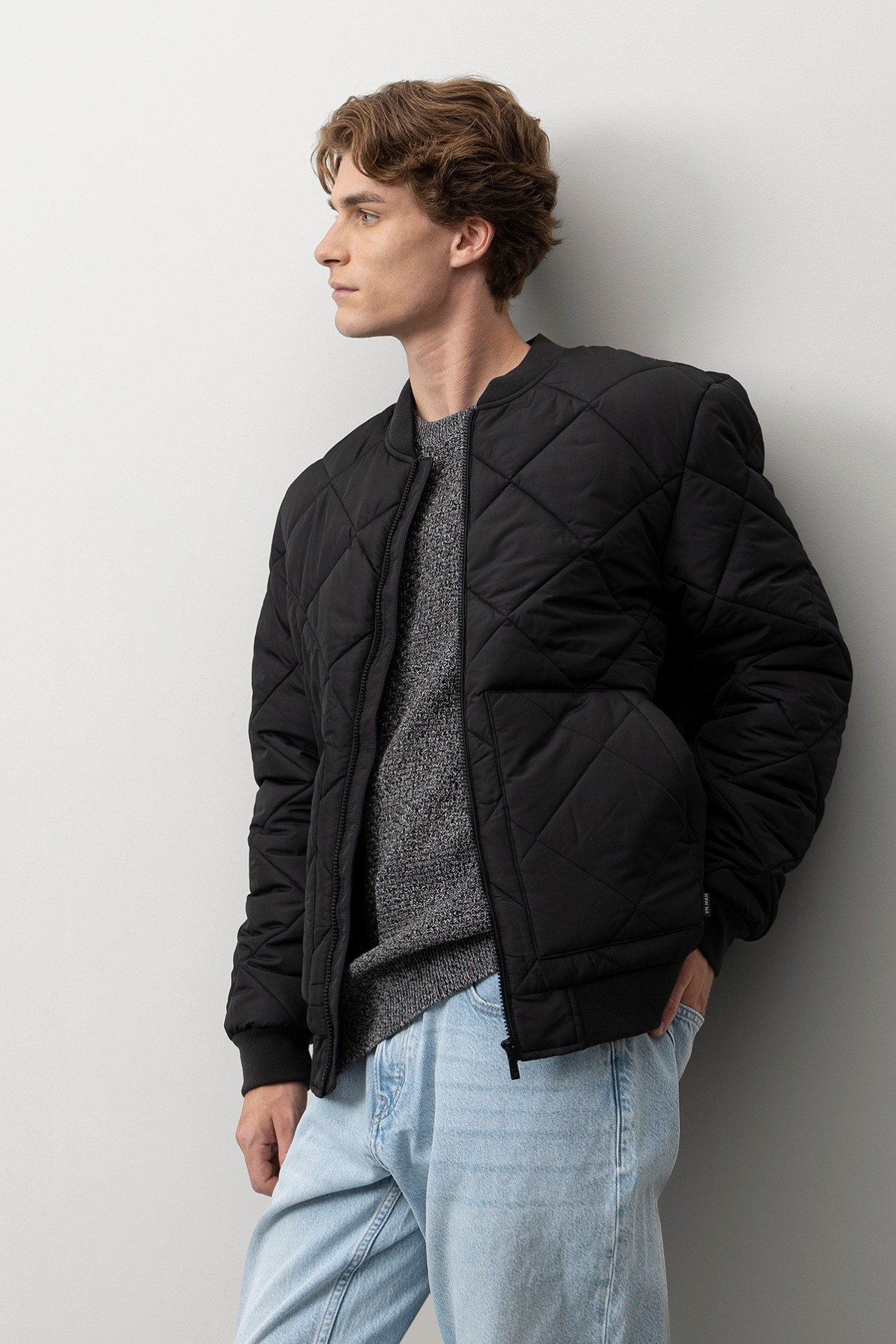 Casaco Preto Acolchoado