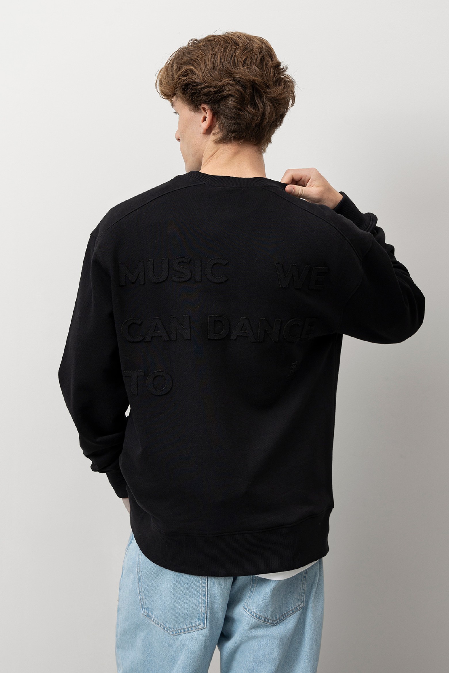 Black Relaxed Fit Sweatshirt